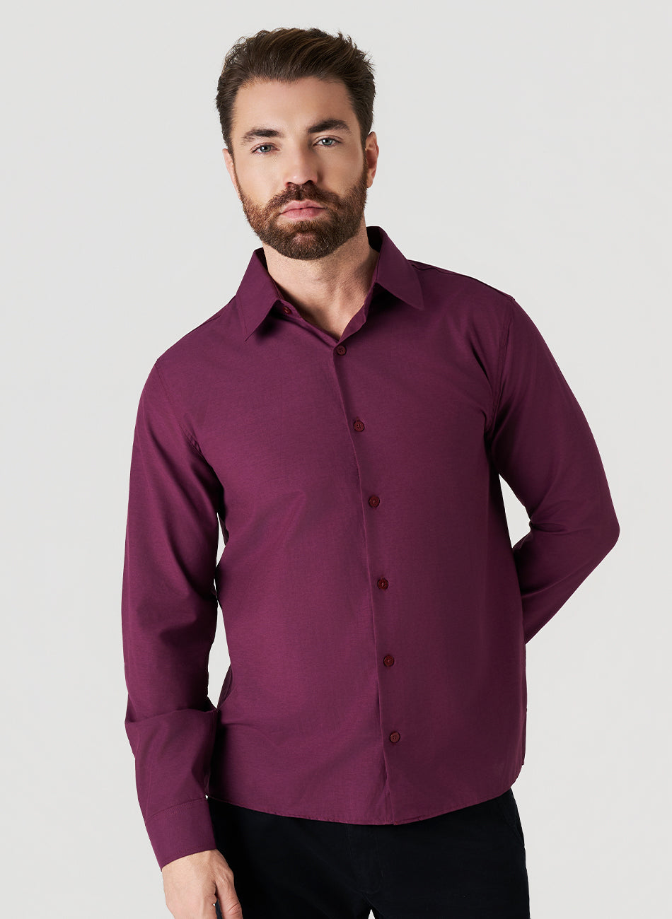 Camisa Passa Fácil Manga Longa - Sagu