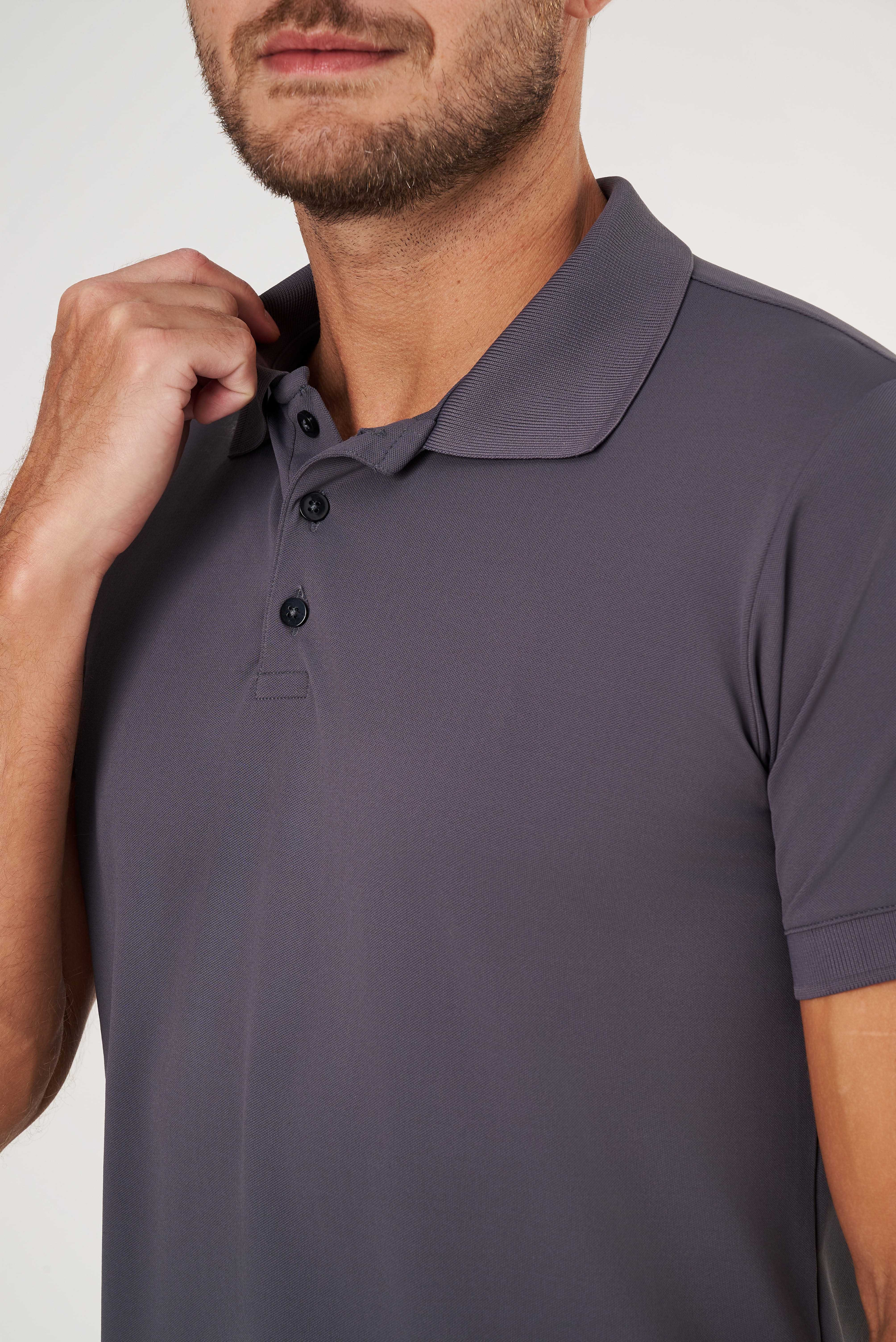 Camisa Polo Flex - Chumbo