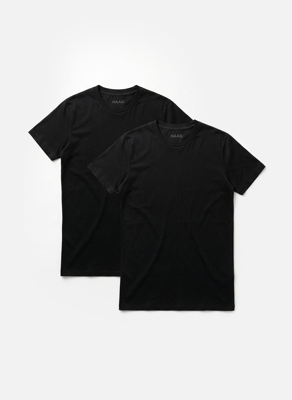 Kit 2 - Camiseta Algodão Egípcio - Preta