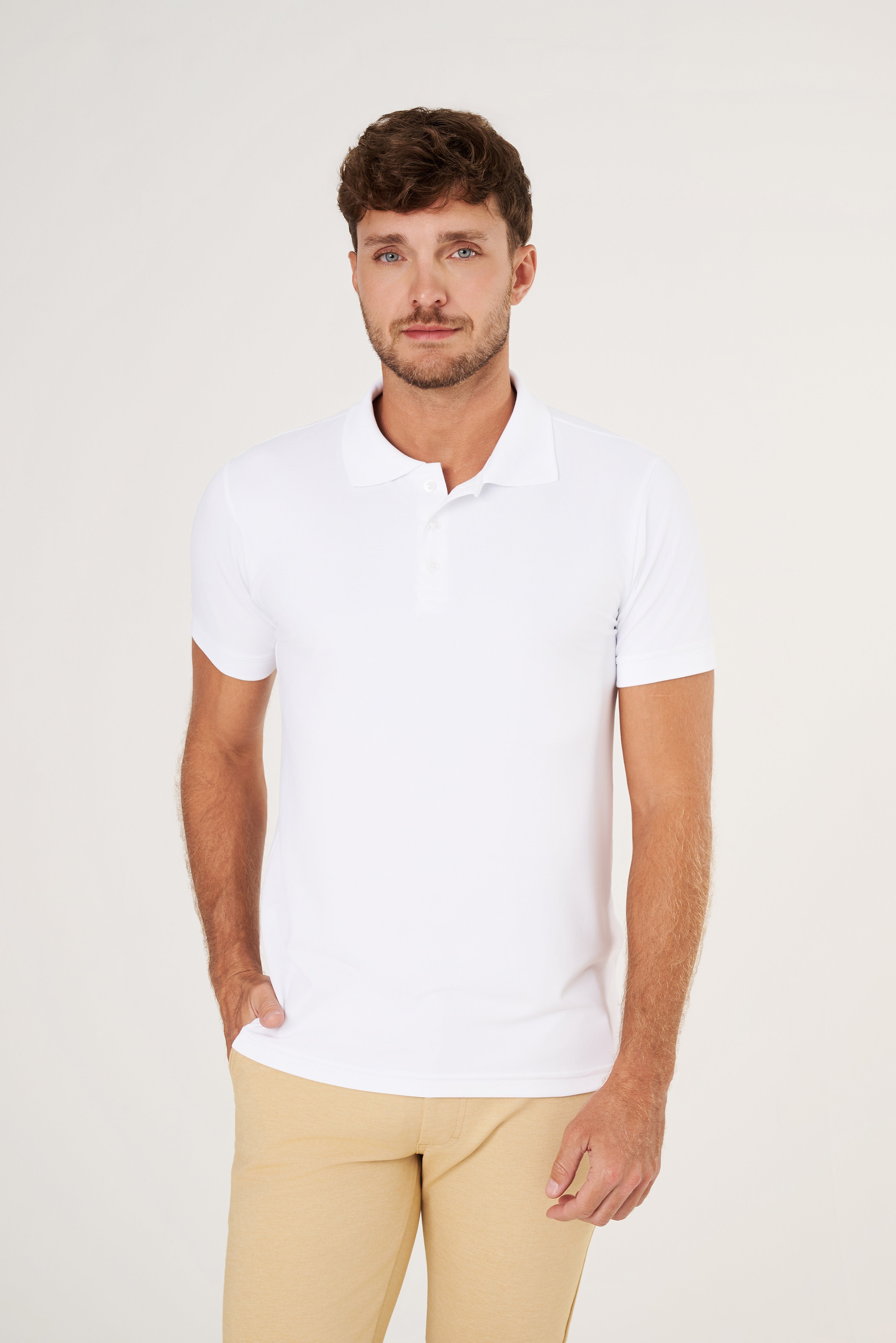 Camisa Polo Flex - Branca