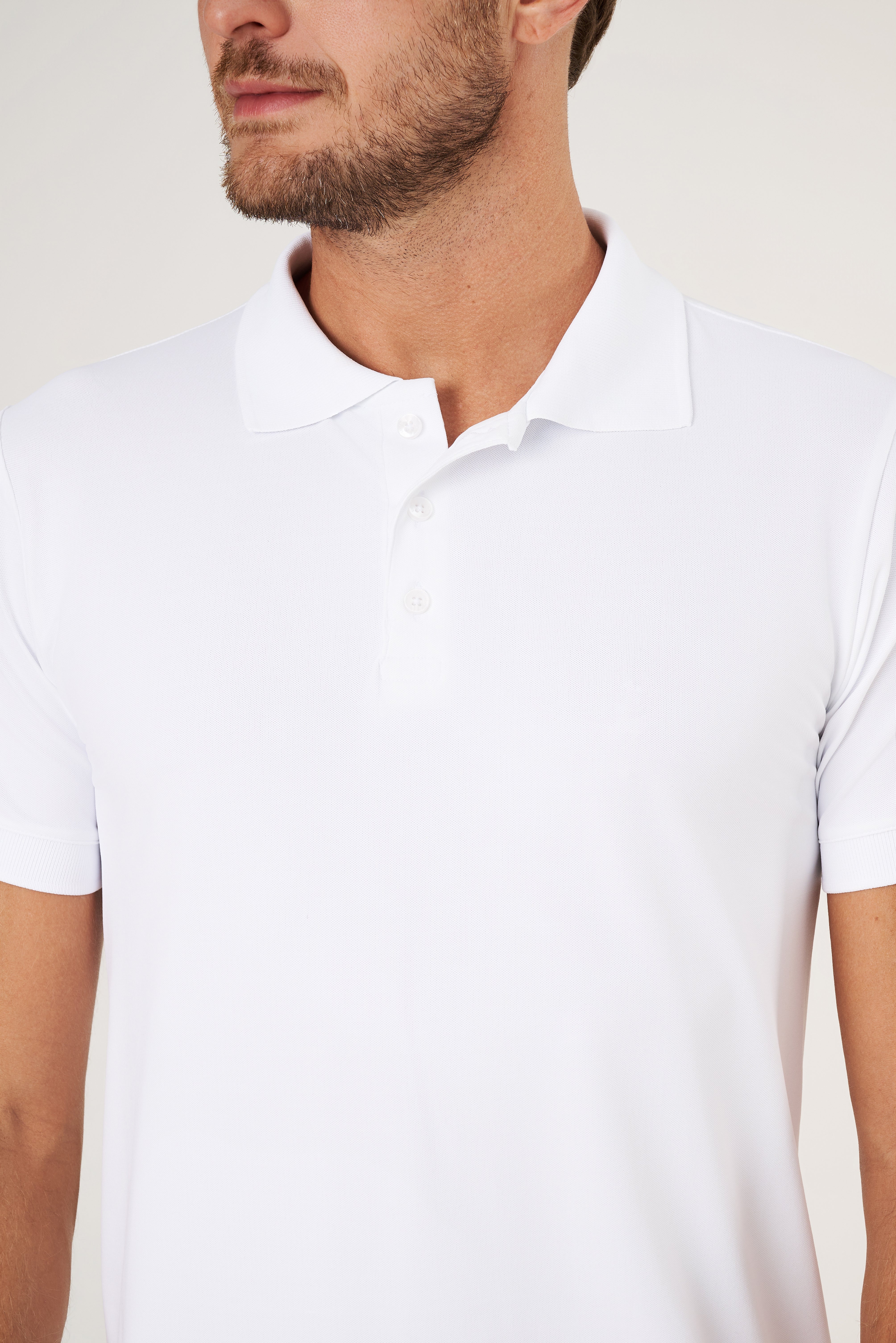 Camisa Polo Flex - Branca