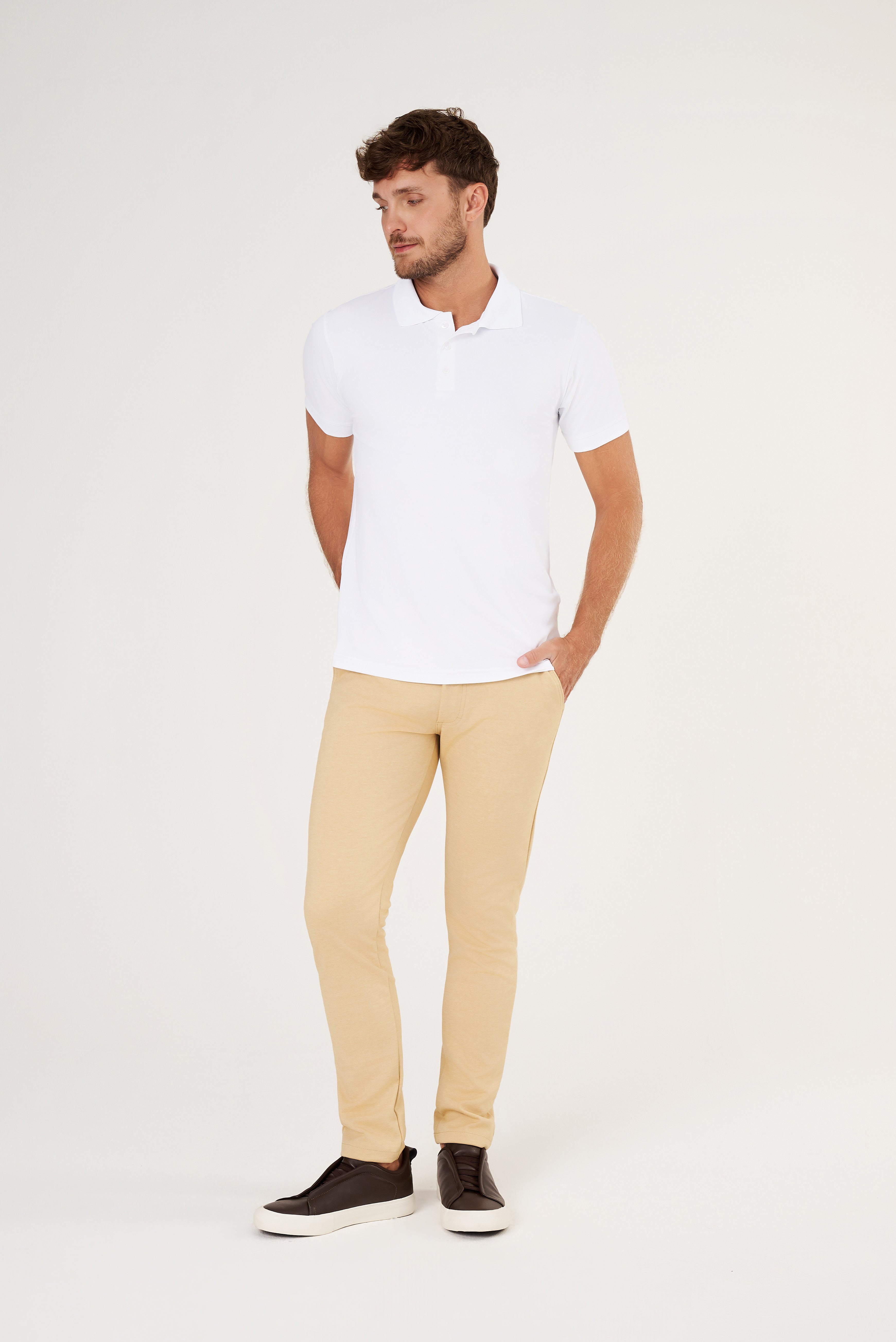 Camisa Polo Flex - Branca