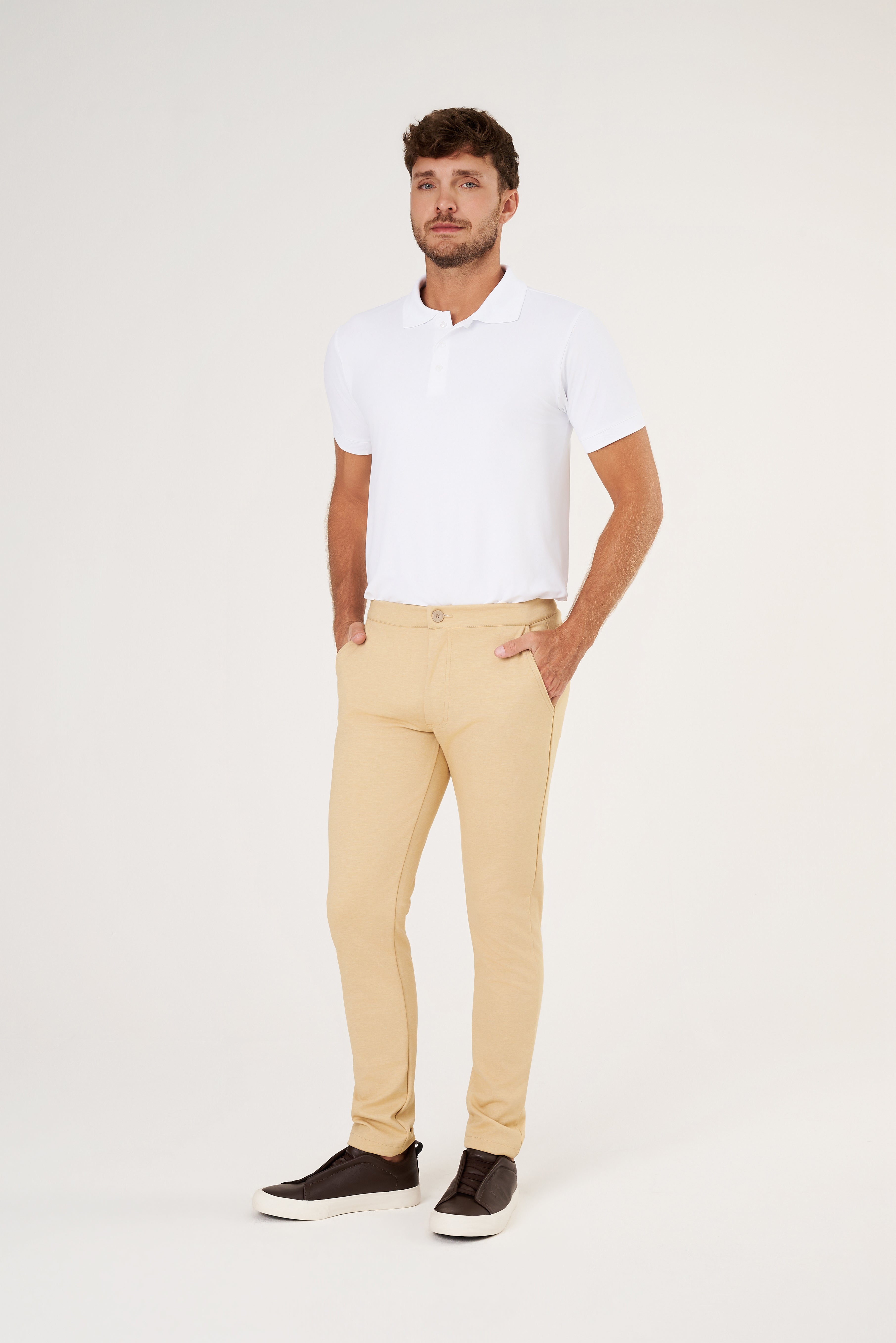 Camisa Polo Flex - Branca