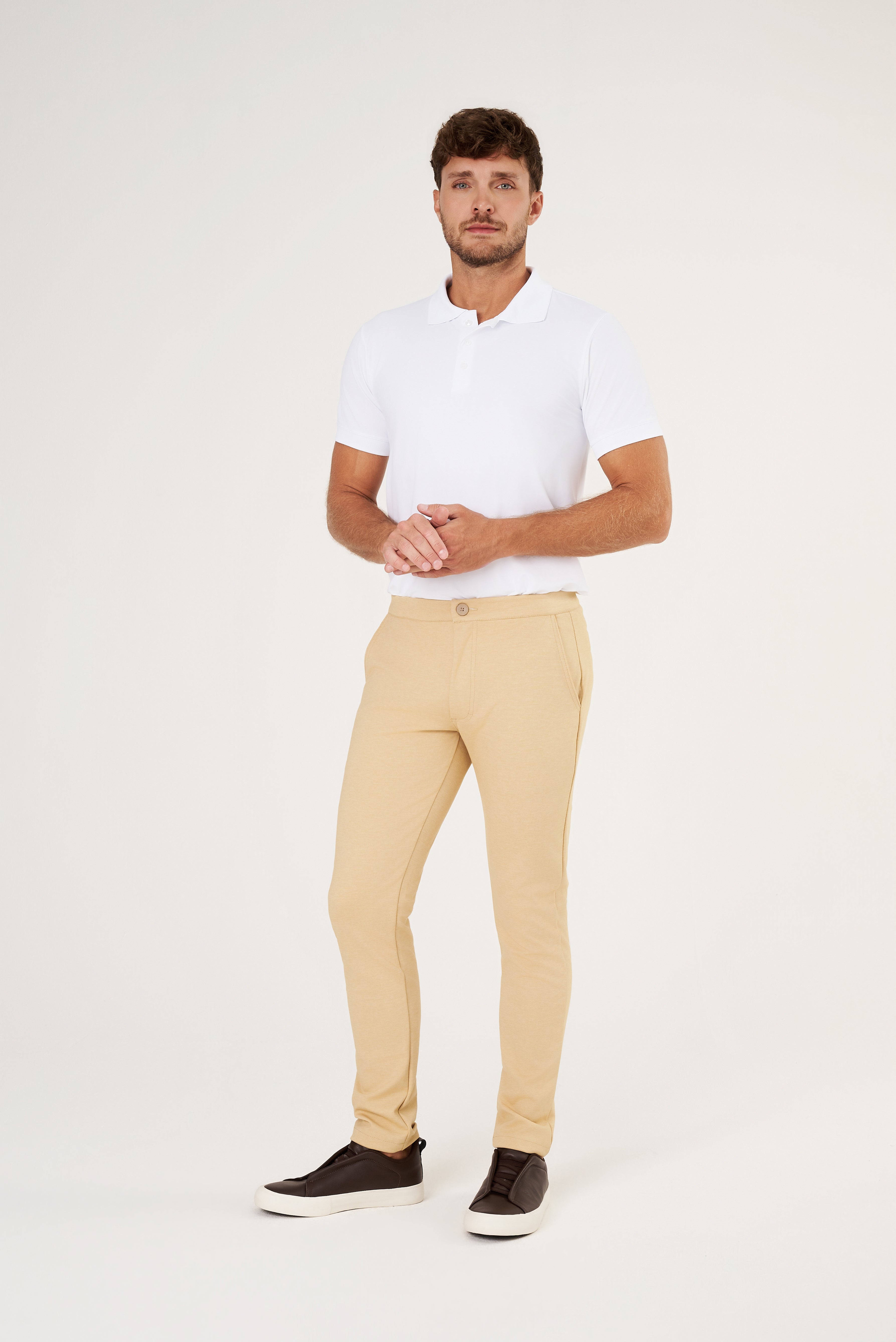 Camisa Polo Flex - Branca