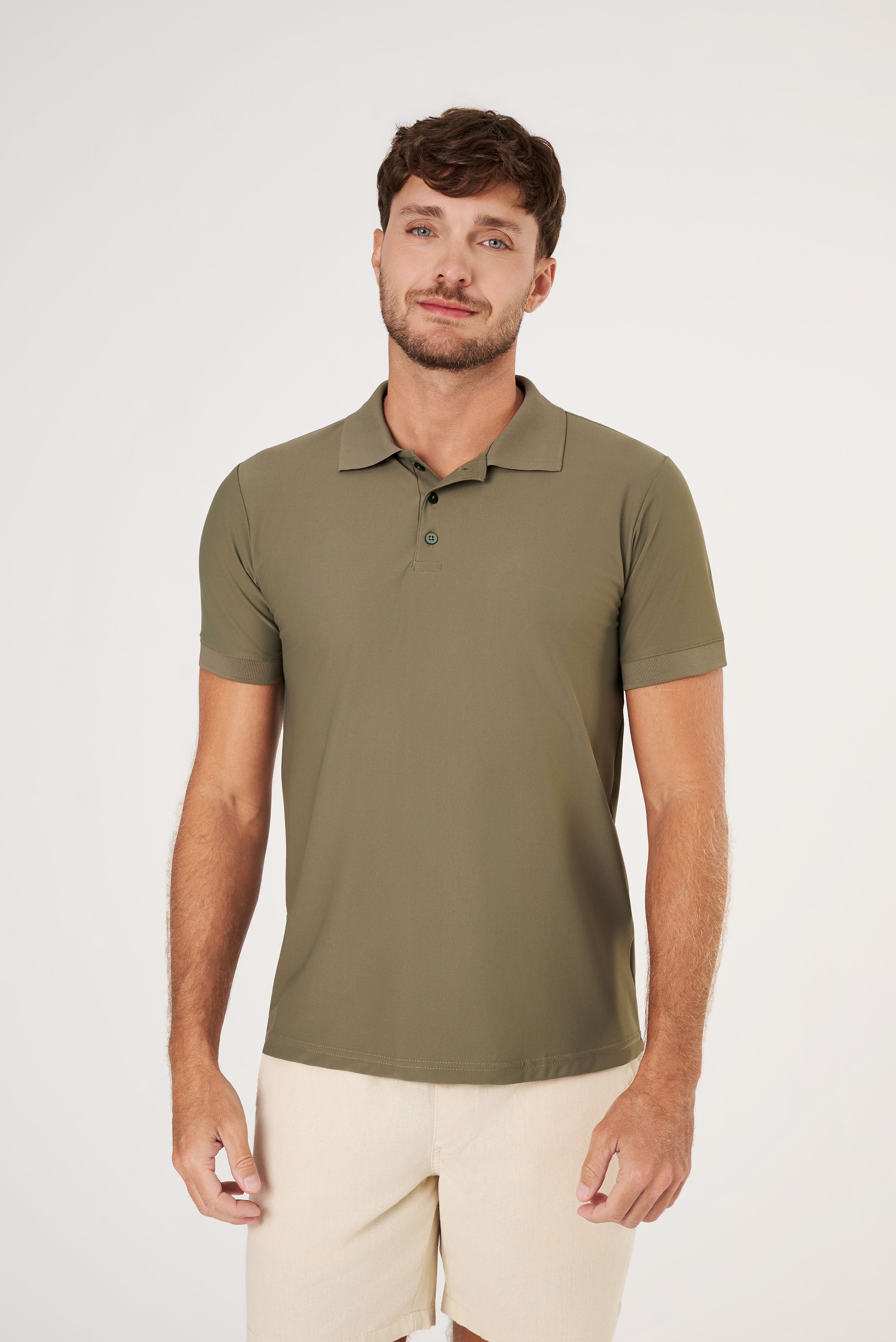 Camisa Polo Flex - Musgo