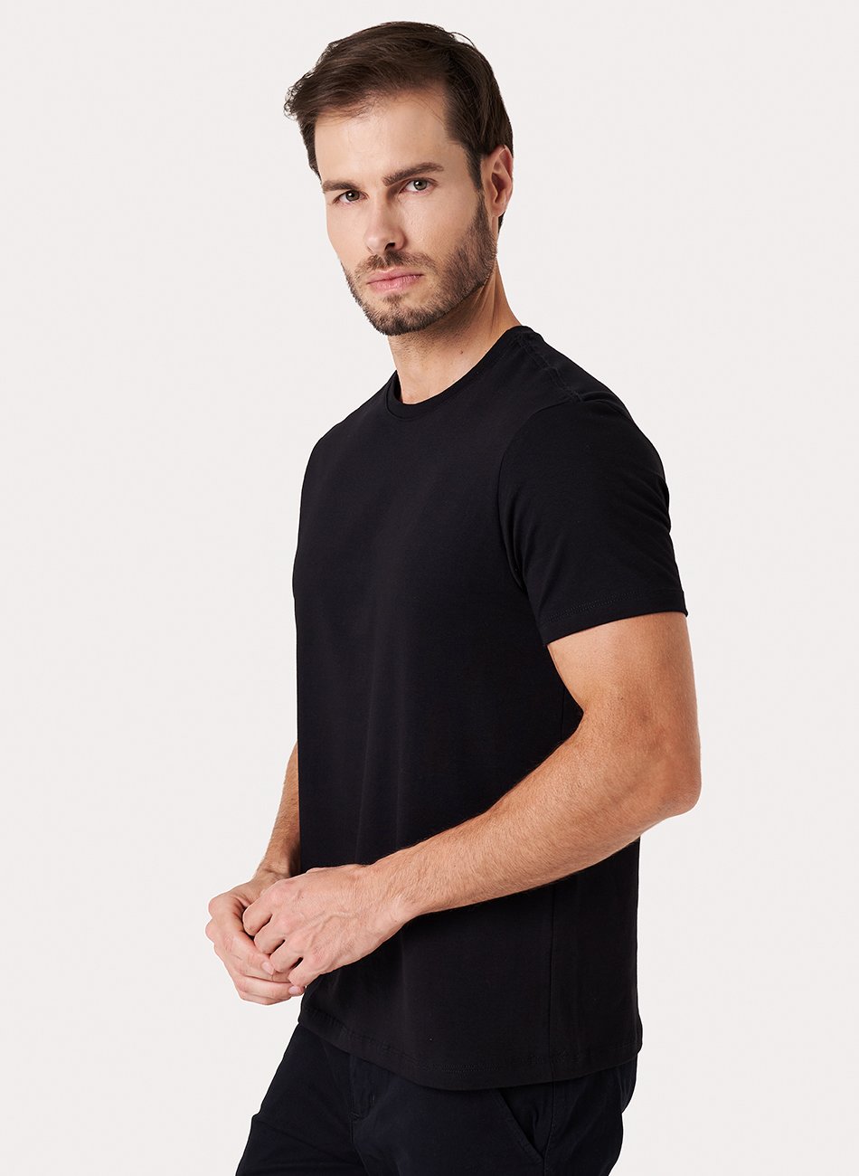 Camiseta Algodão Egípcio - Preta