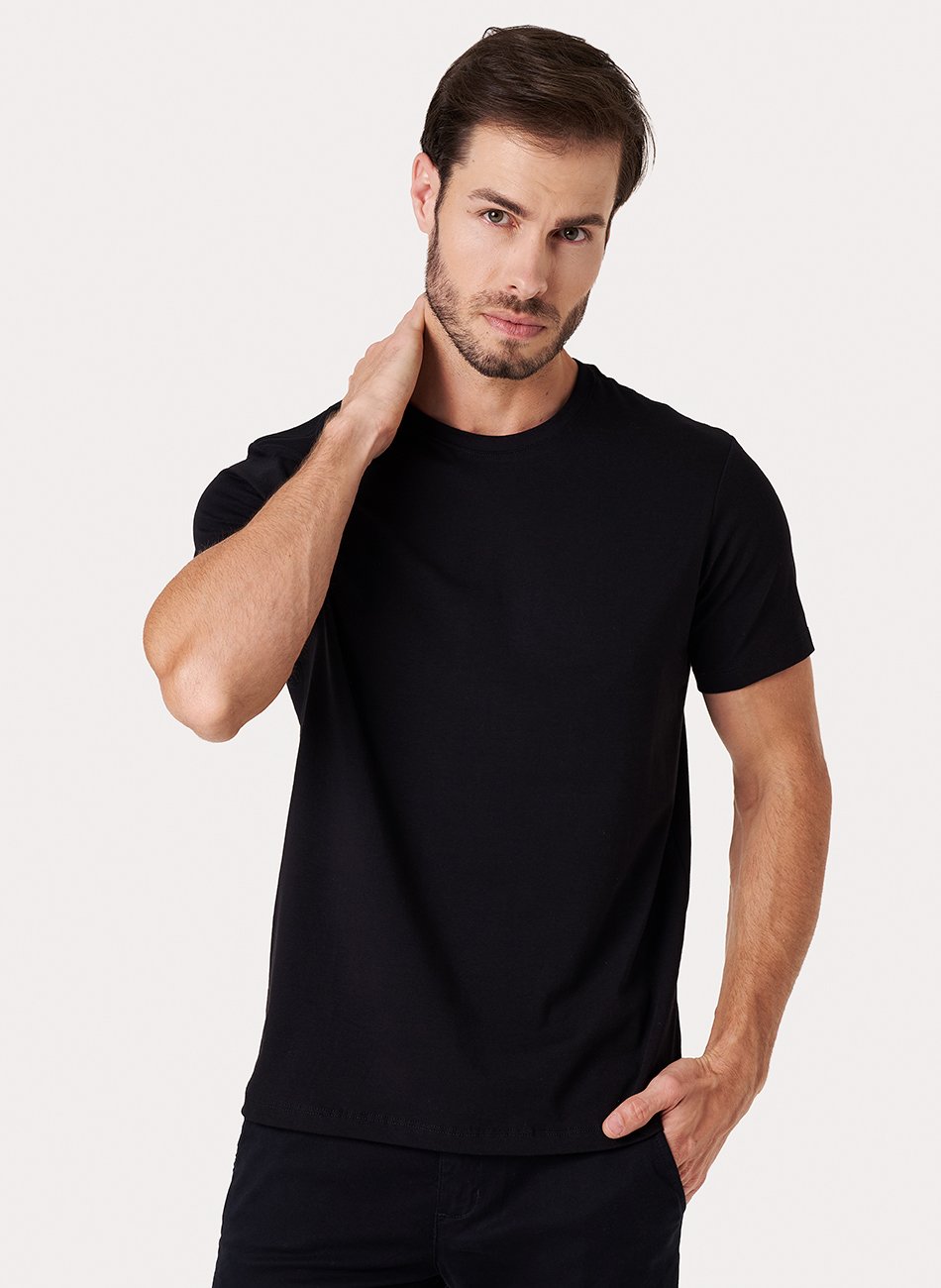 Camiseta Algodão Egípcio - Preta