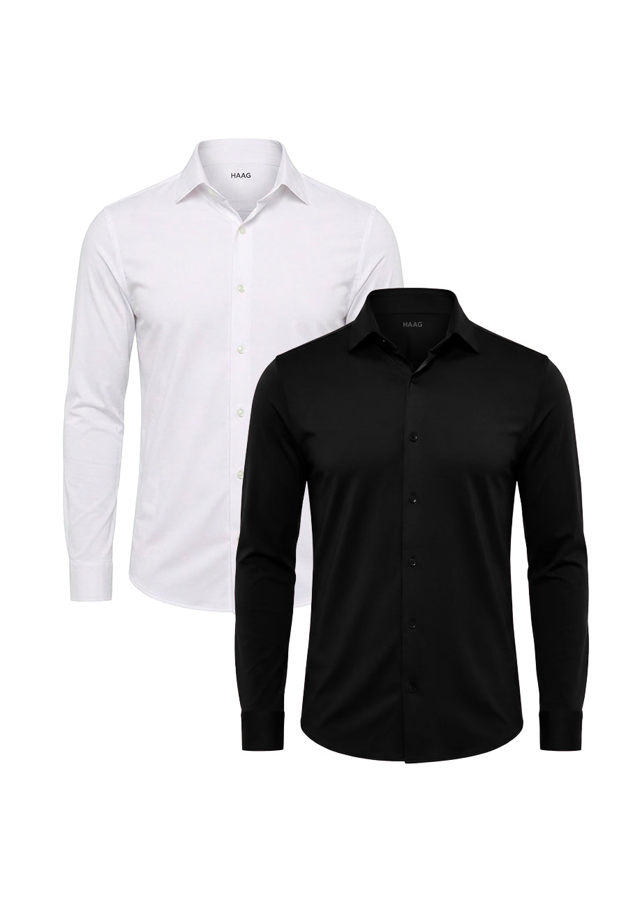 Kit 2 - Camisa Tecnológica - Branca/Preta