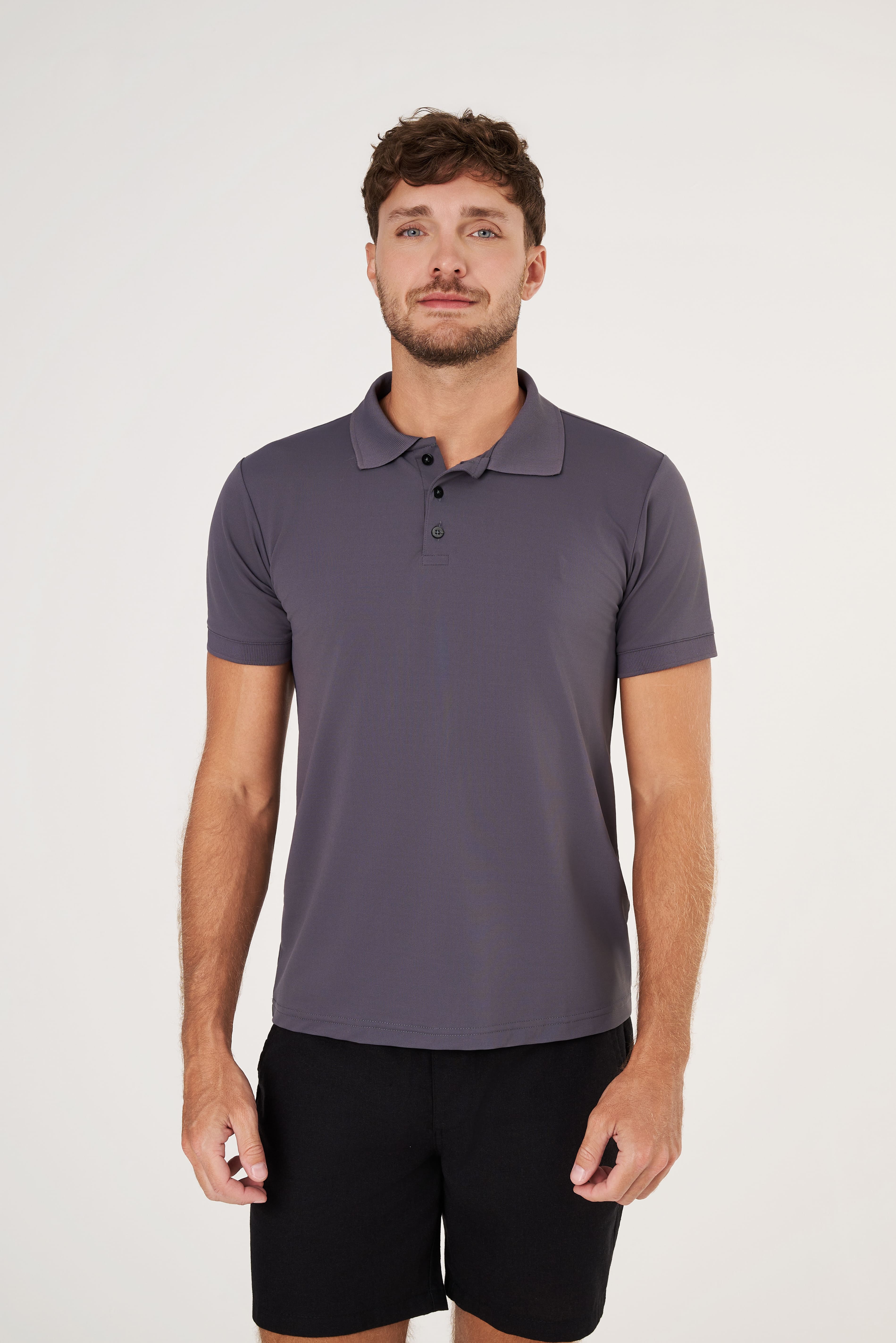 Camisa Polo Flex - Chumbo