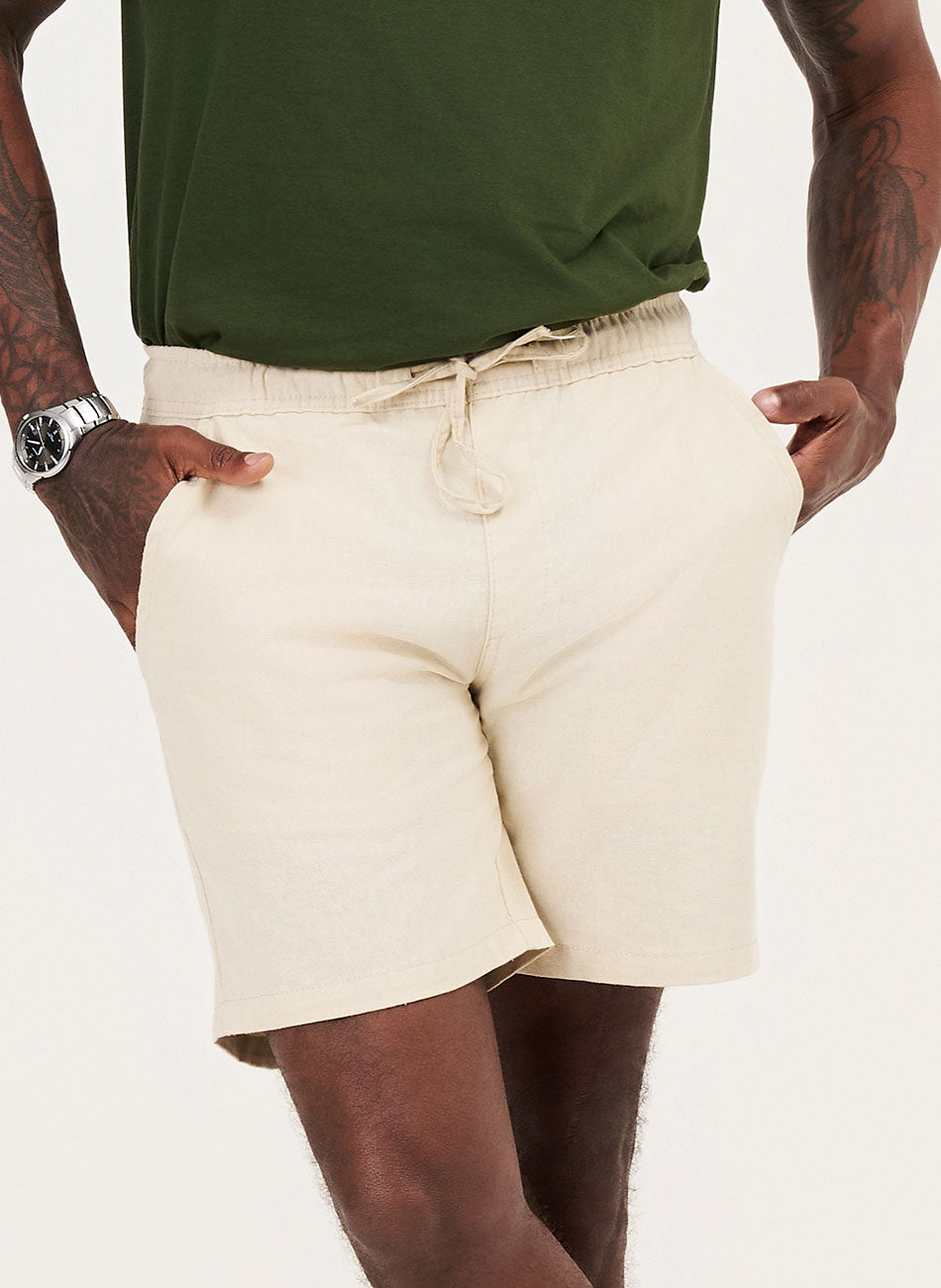 Shorts Linho - Off-white