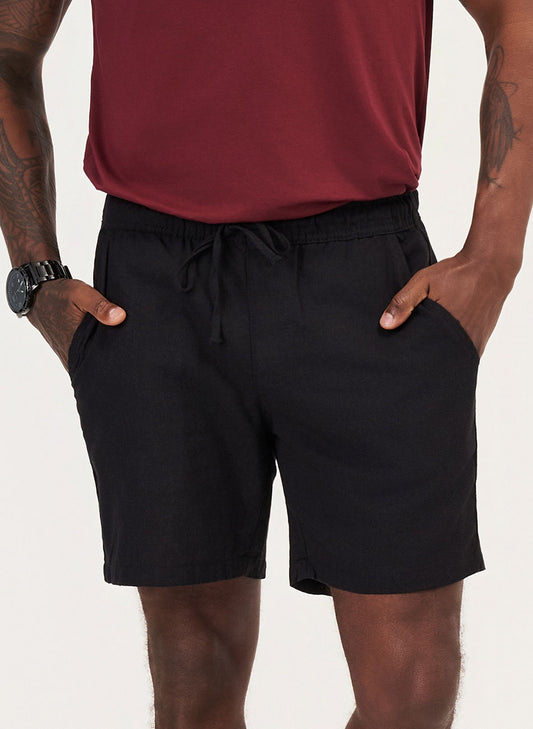 Shorts Linho - Preto | Haag