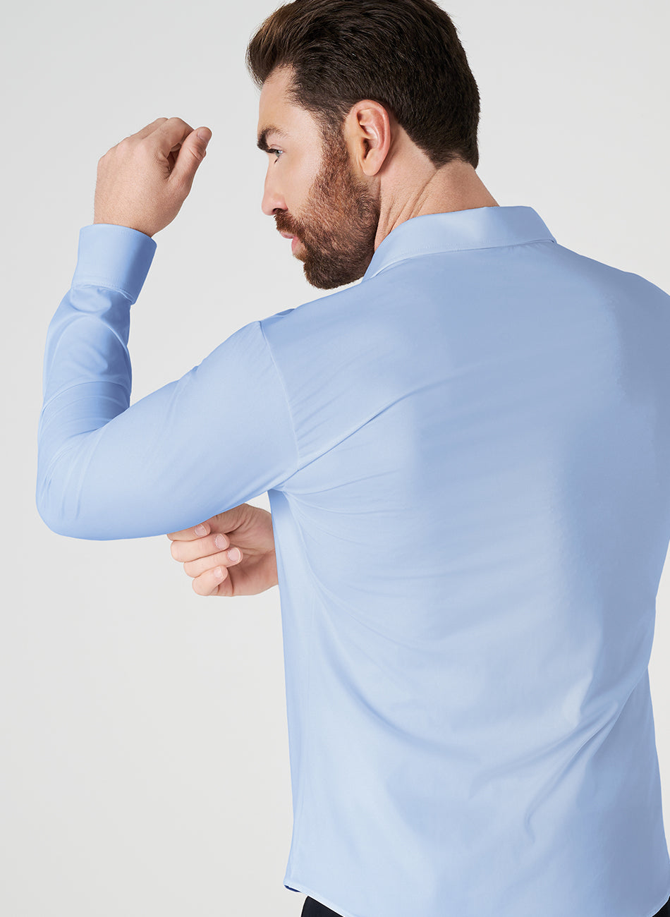 Camisa Tecnológica - Não precisa passar - Azul Claro