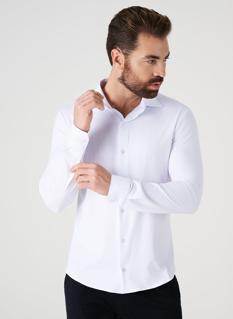 Camisa Tecnológica - Não precisa passar - Branca