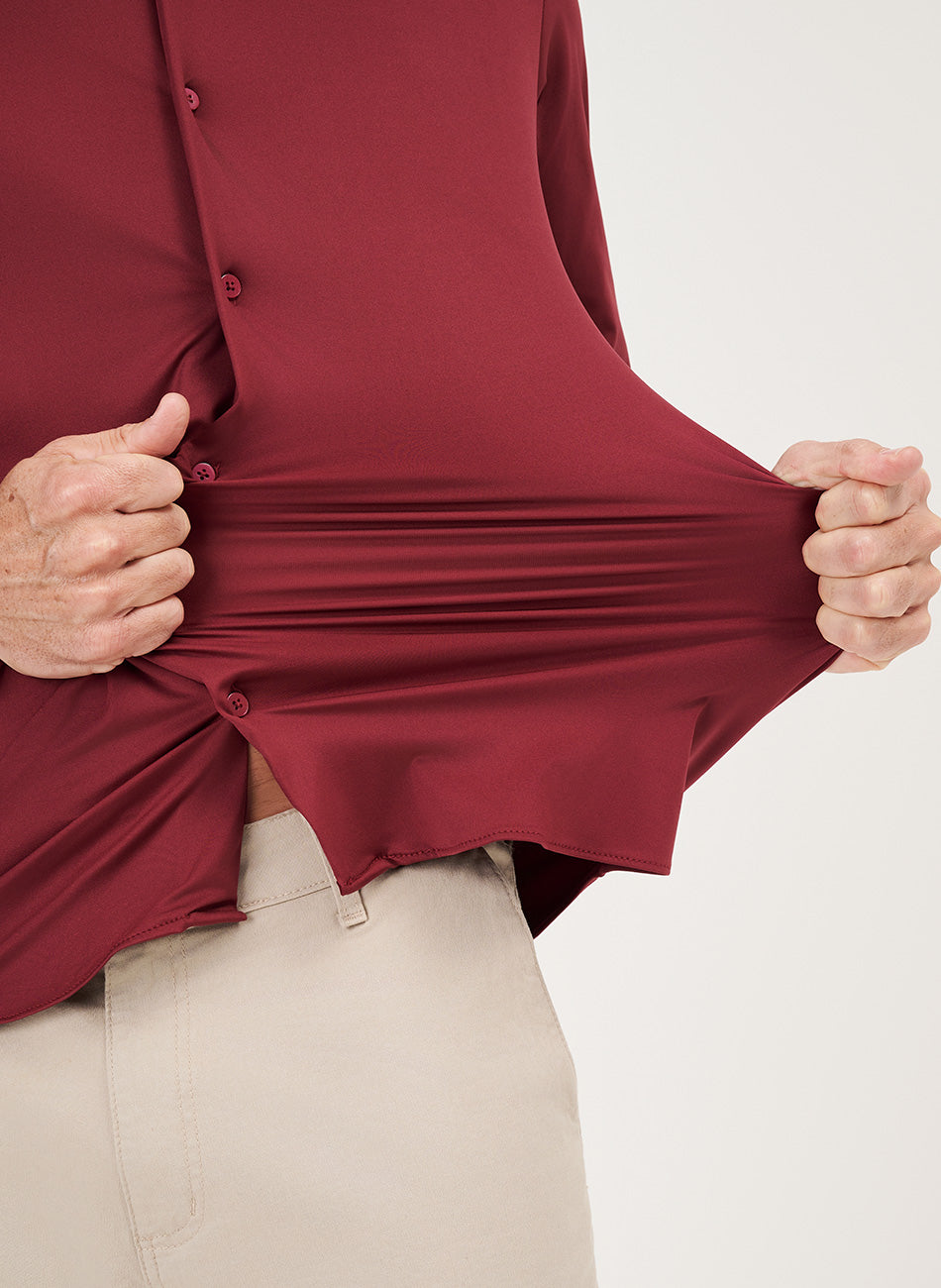 Camisa Tech - Não precisa passar - Vinho