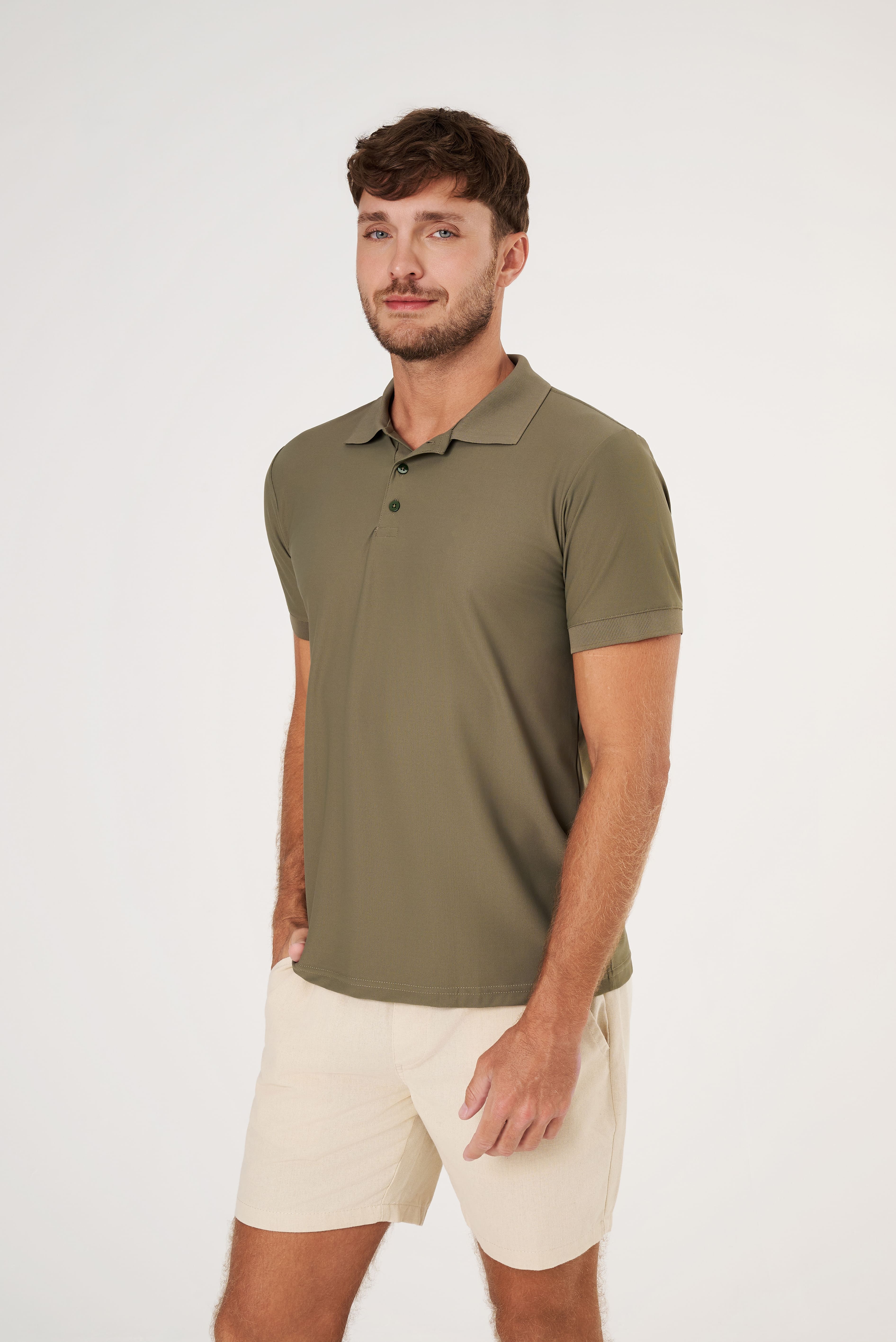 Camisa Polo Flex - Musgo | Haag
