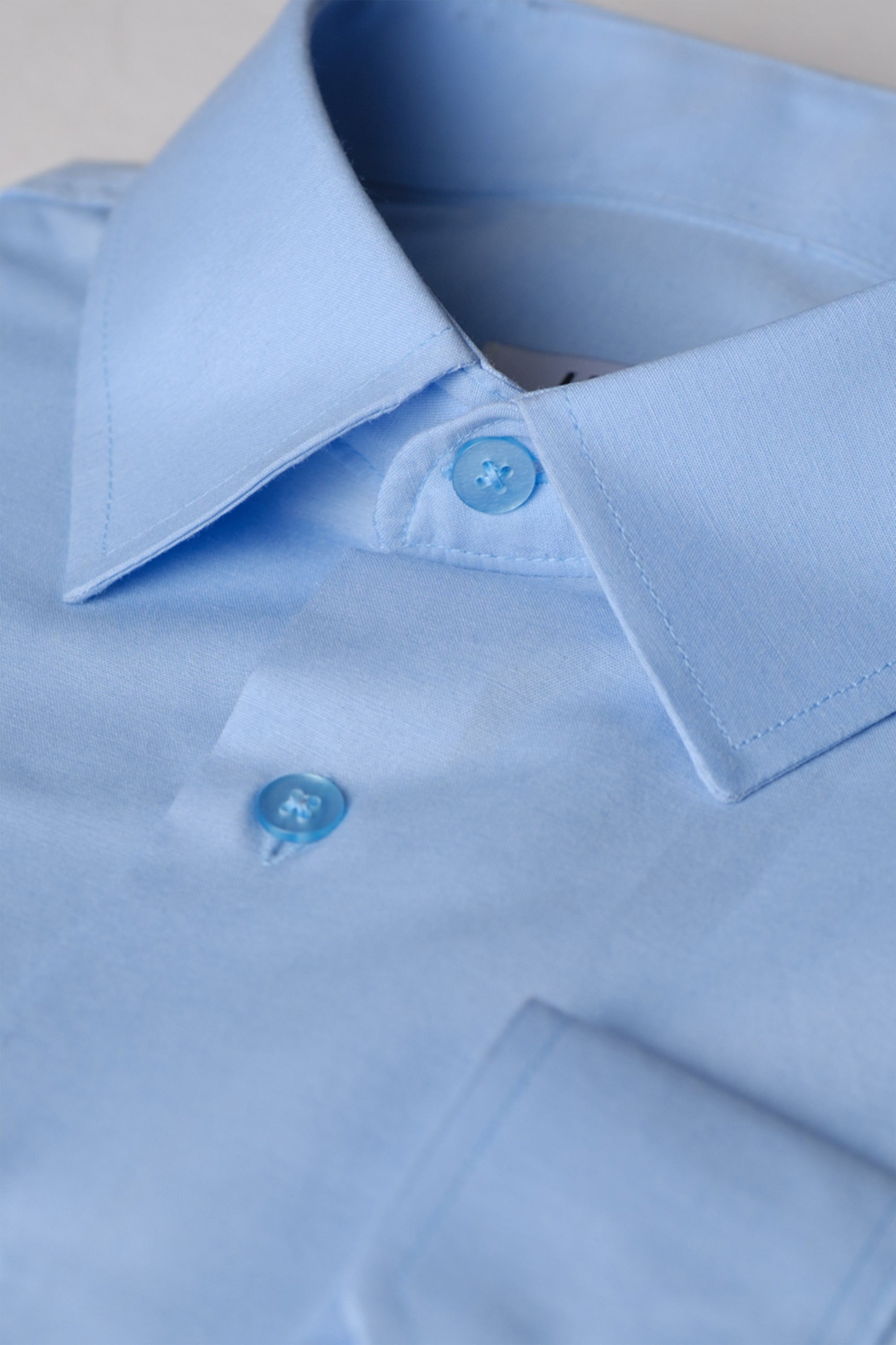 Camisa Passa Fácil Manga Longa  - Azul Claro