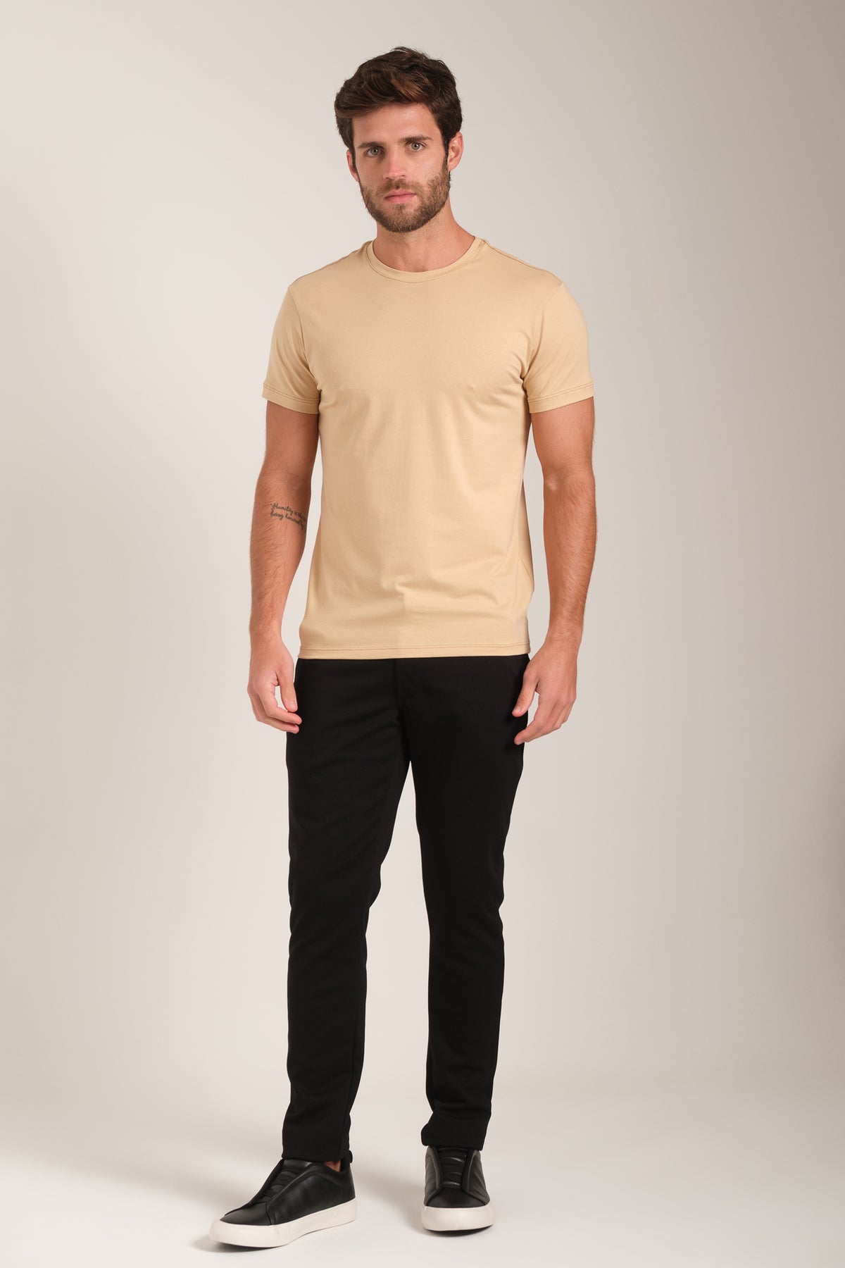Camiseta Algodão Egípcio - Bege