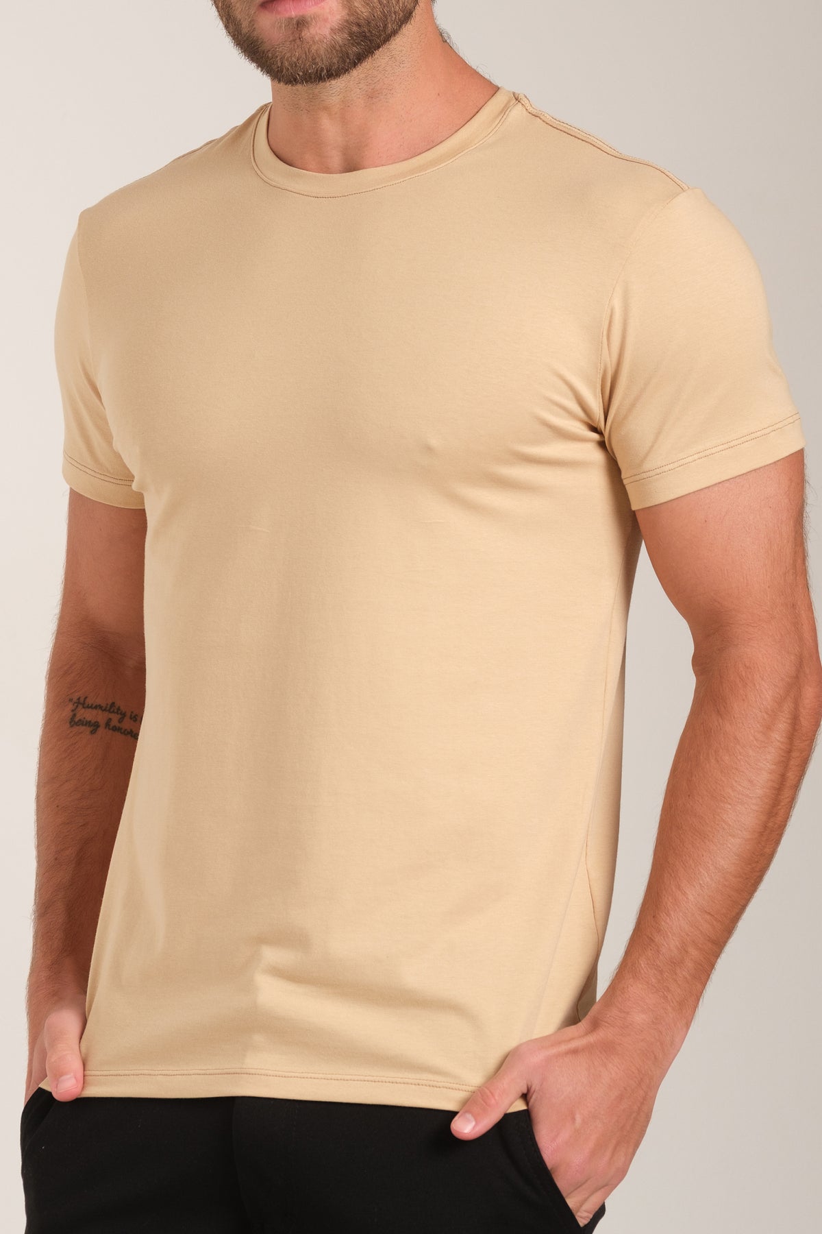 Camiseta Algodão Egípcio - Bege