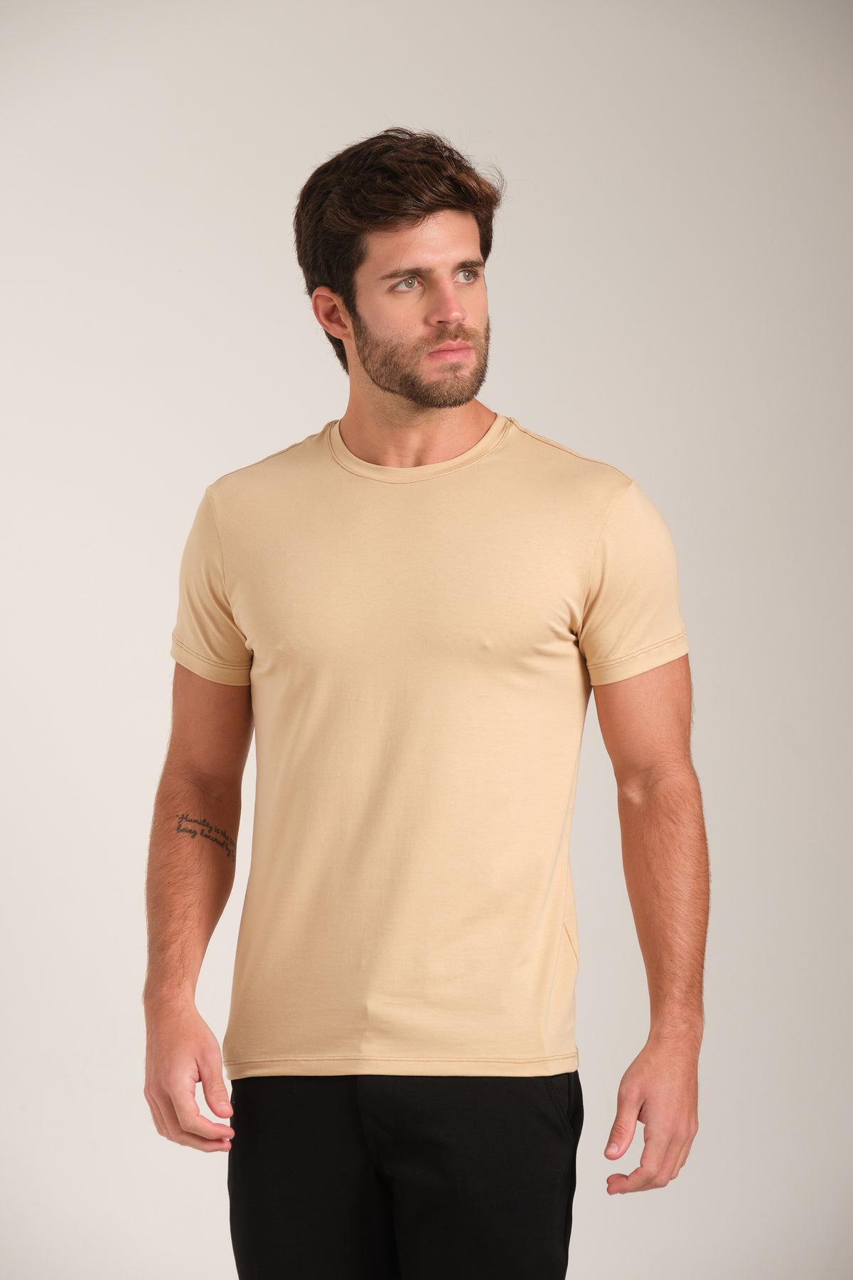 Camiseta Algodão Egípcio - Bege