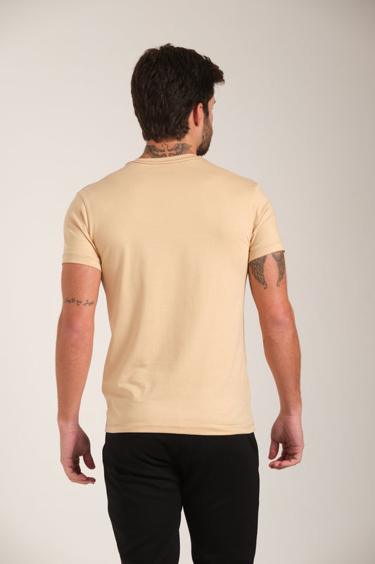 Camiseta Algodão Egípcio - Bege