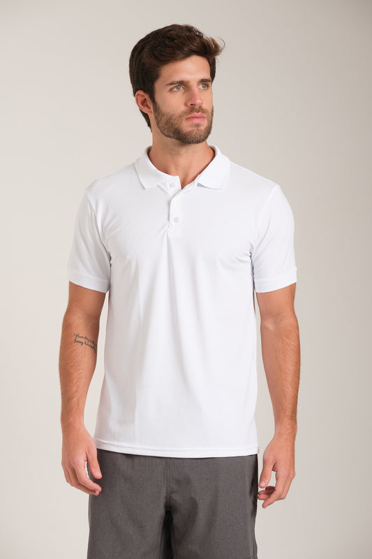 Camisa Polo Flex - Branca