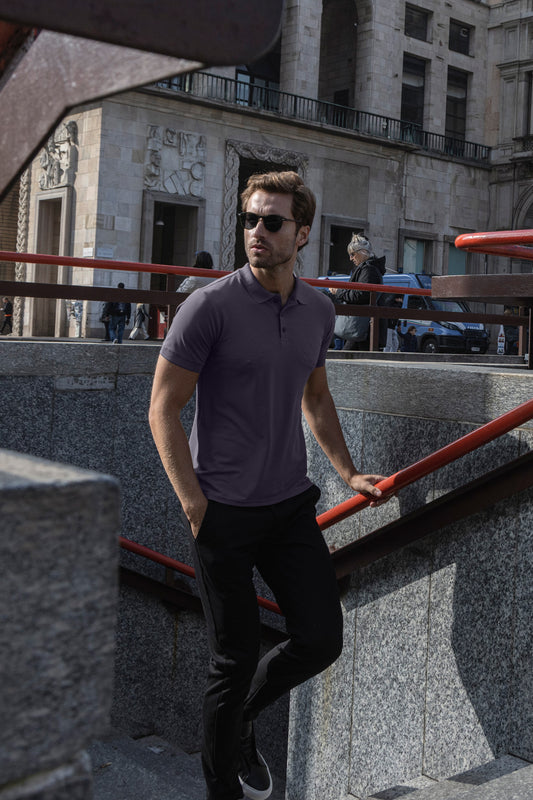 Camisa Polo Flex - Chumbo