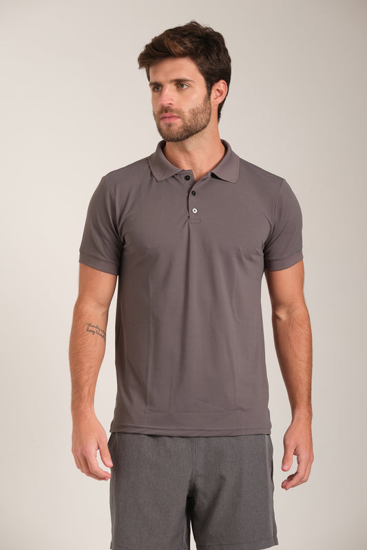 Camisa Polo Flex - Chumbo