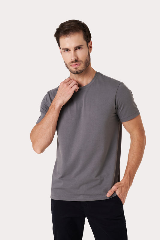 Camiseta Algodão Egípcio - Cinza