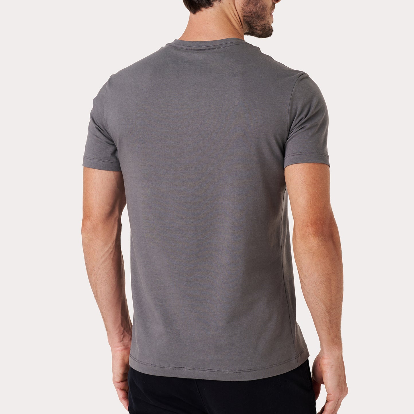 Kit 3 - Camiseta Algodão Egípcio - Branca/Preta/Cinza