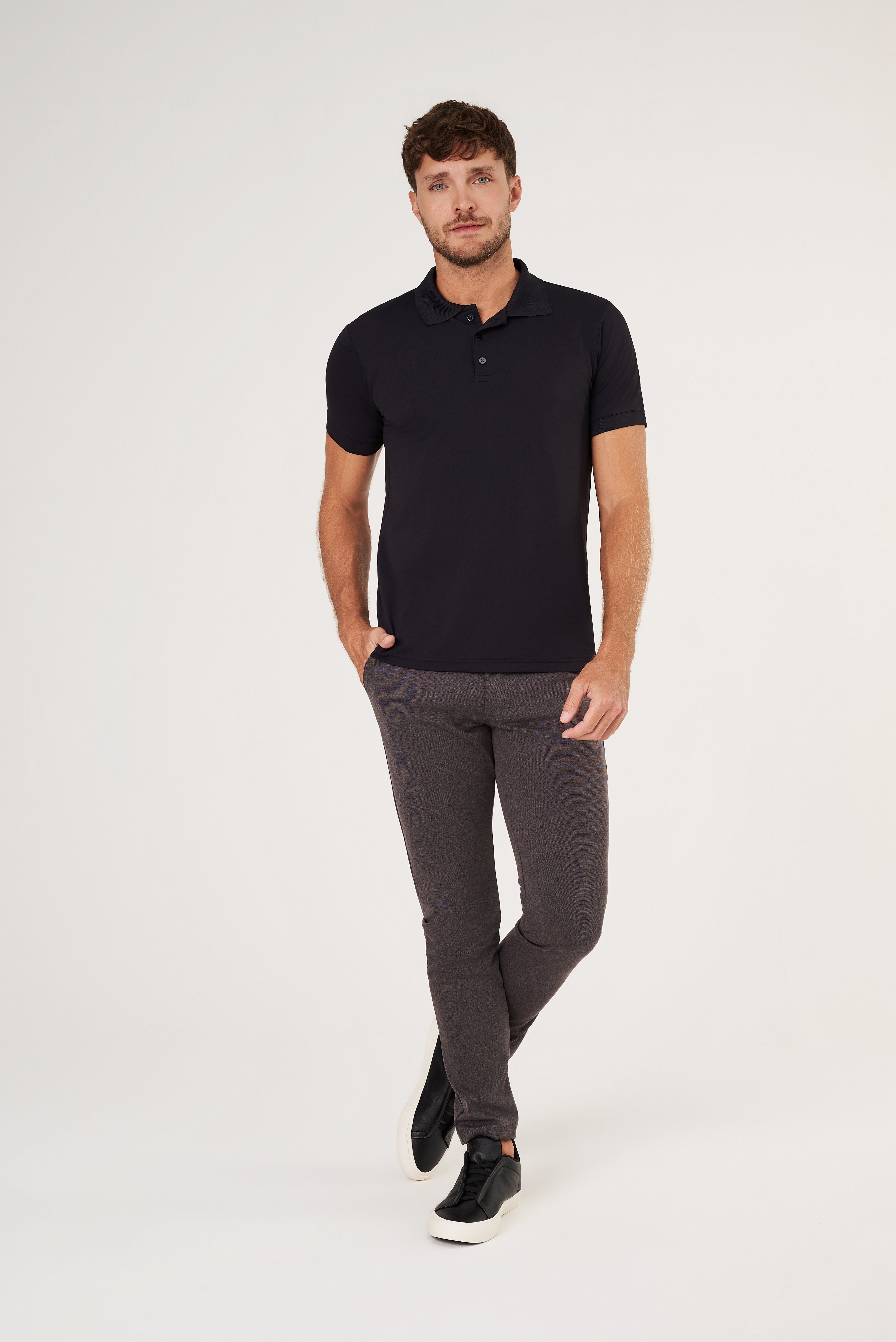 Camisa Polo Flex - Preta | Haag