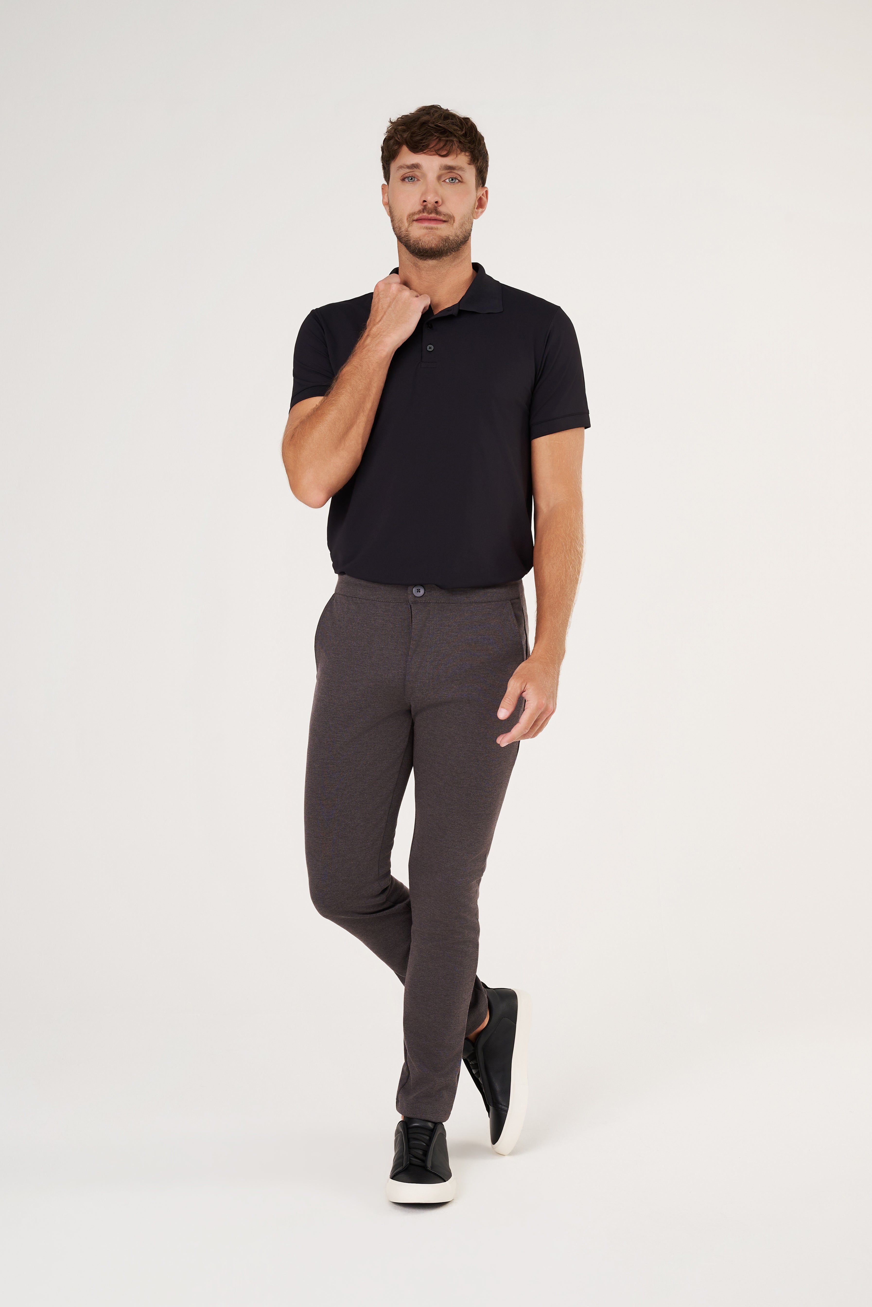 Camisa Polo Flex - Preta | Haag