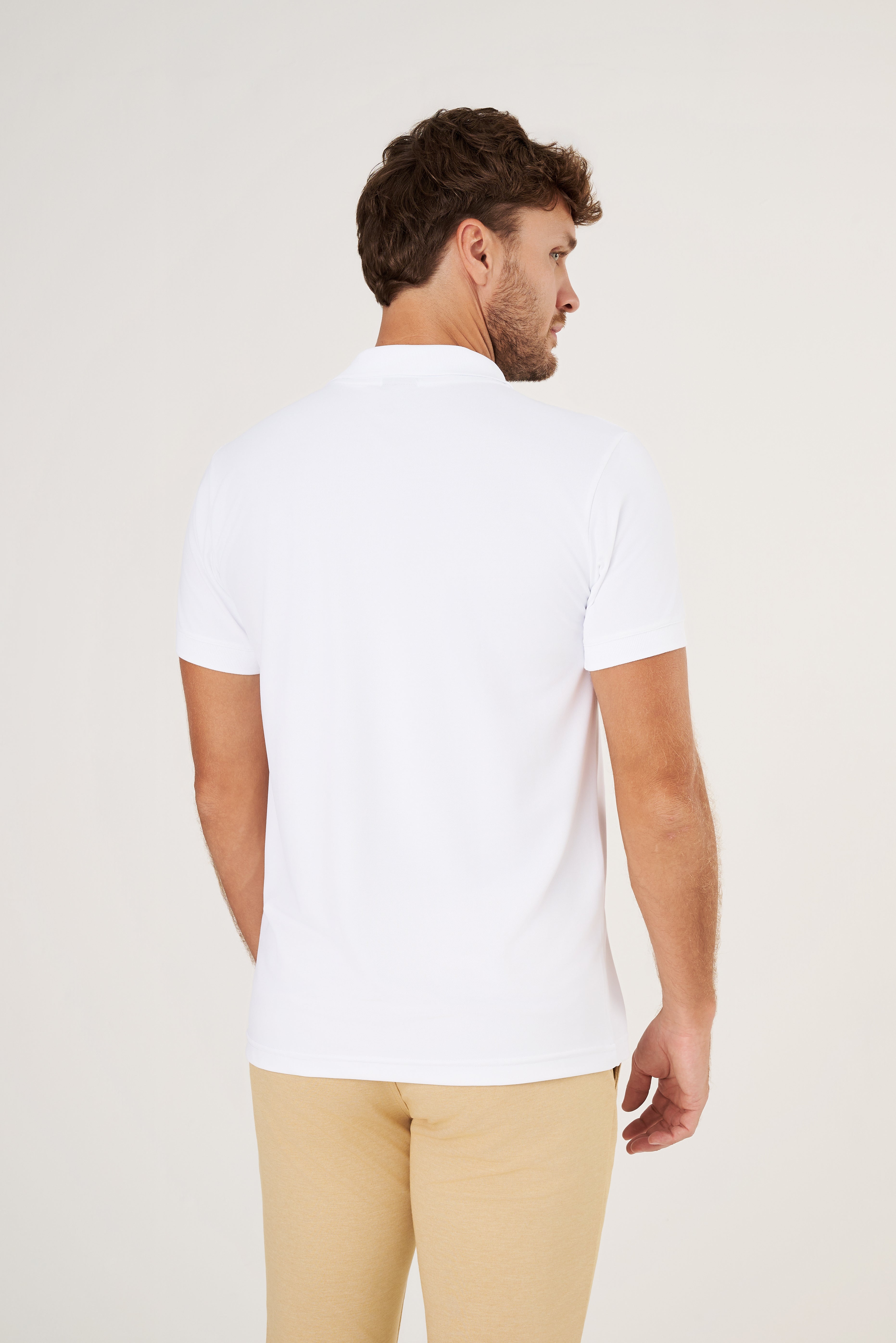 Camisa Polo Flex - Branca