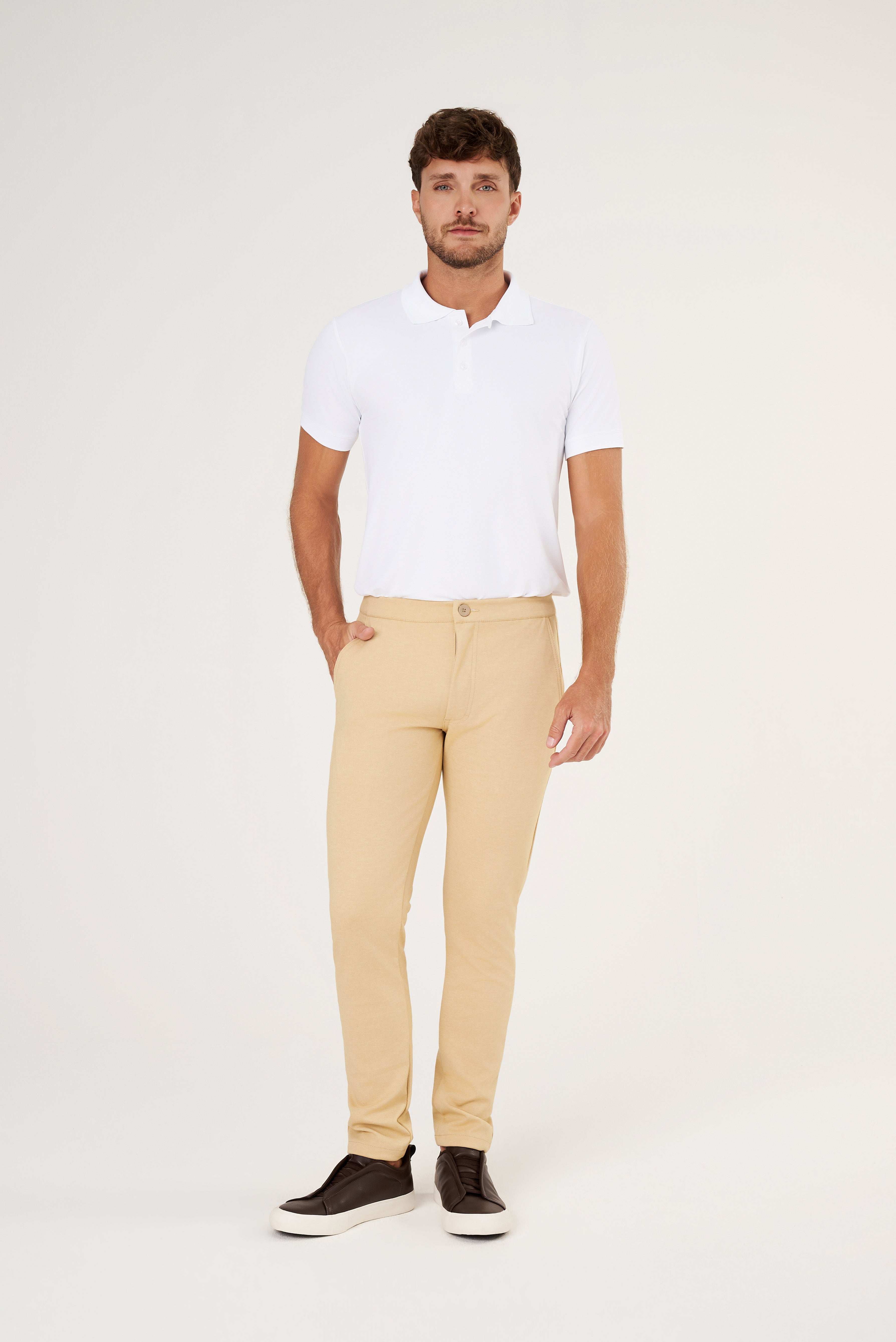 Camisa Polo Flex - Branca