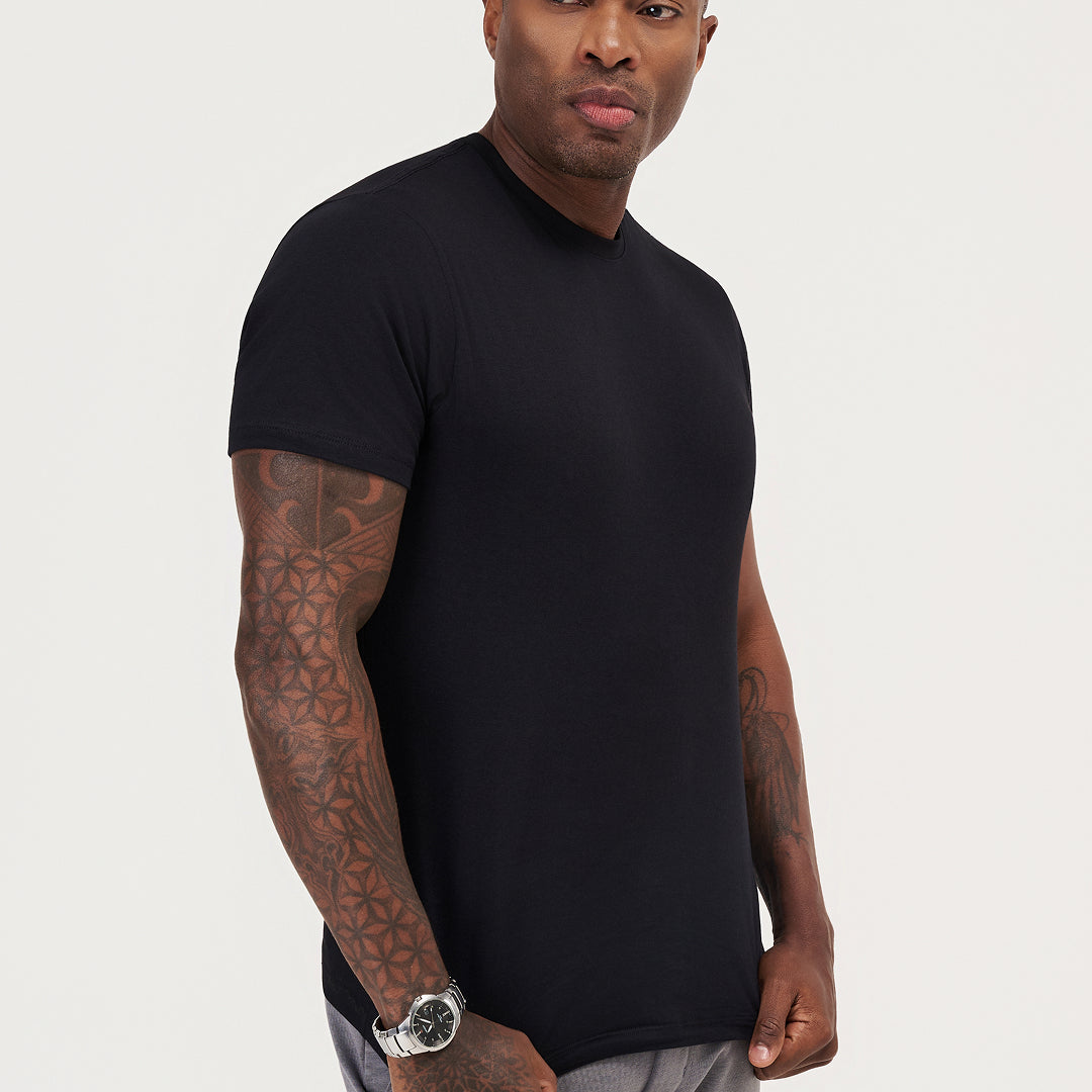 Kit 5 - Camiseta Algodão Egípcio - Preta