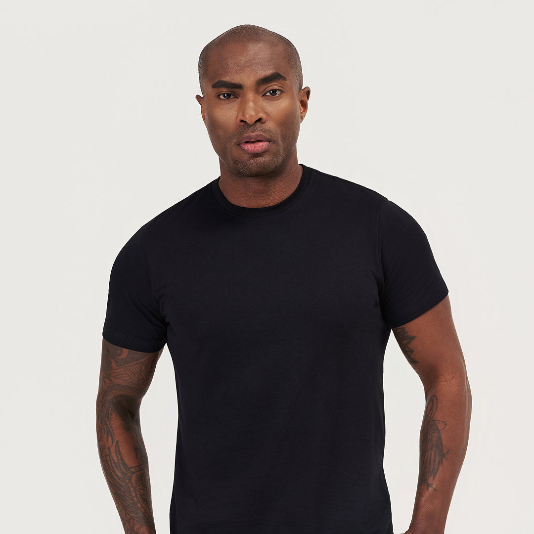 Kit 5 - Camiseta Algodão Egípcio - Preta