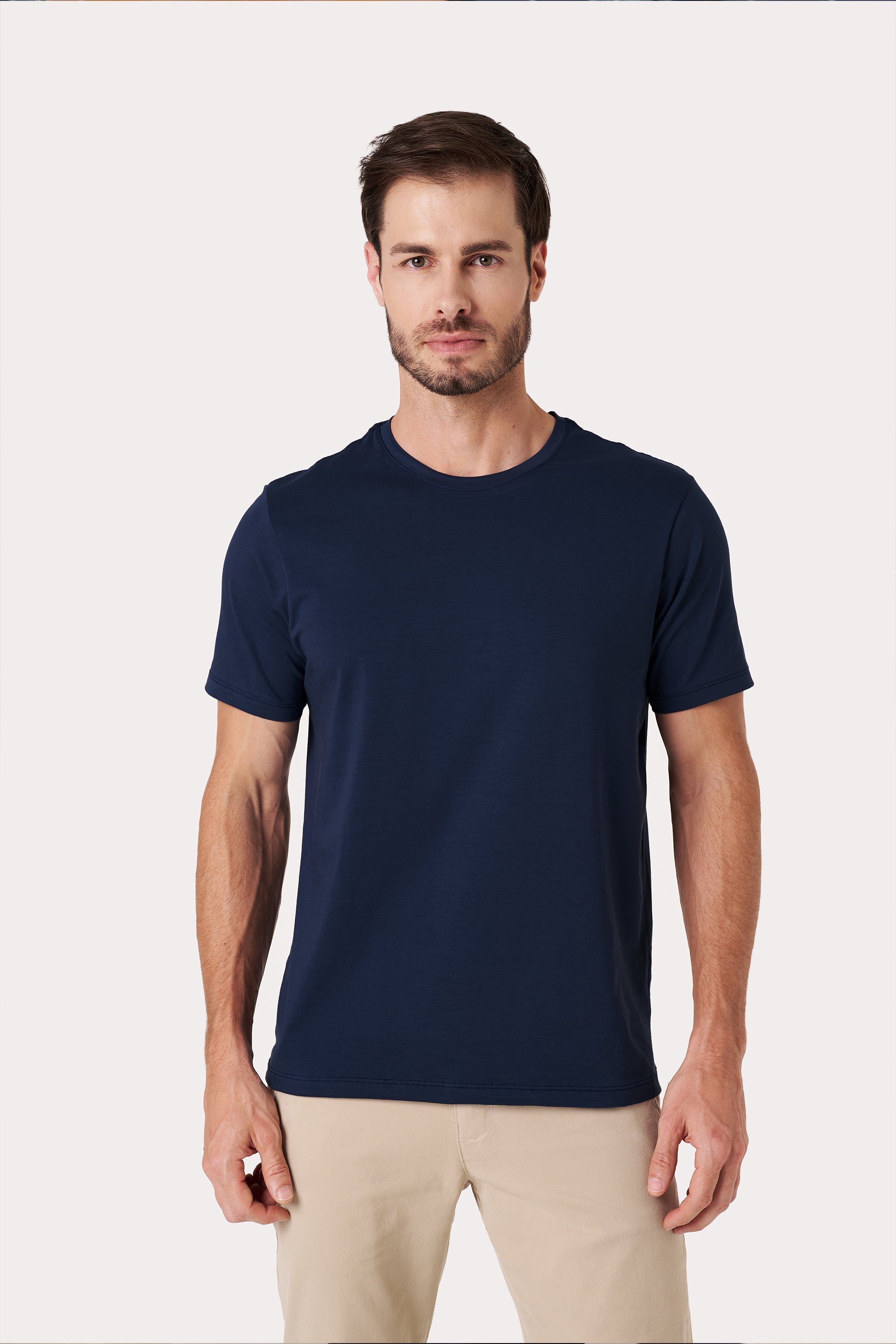 Camiseta Algodão Egípcio - Azul Marinho