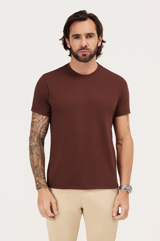 Camiseta Algodão Egípcio - Chocolate