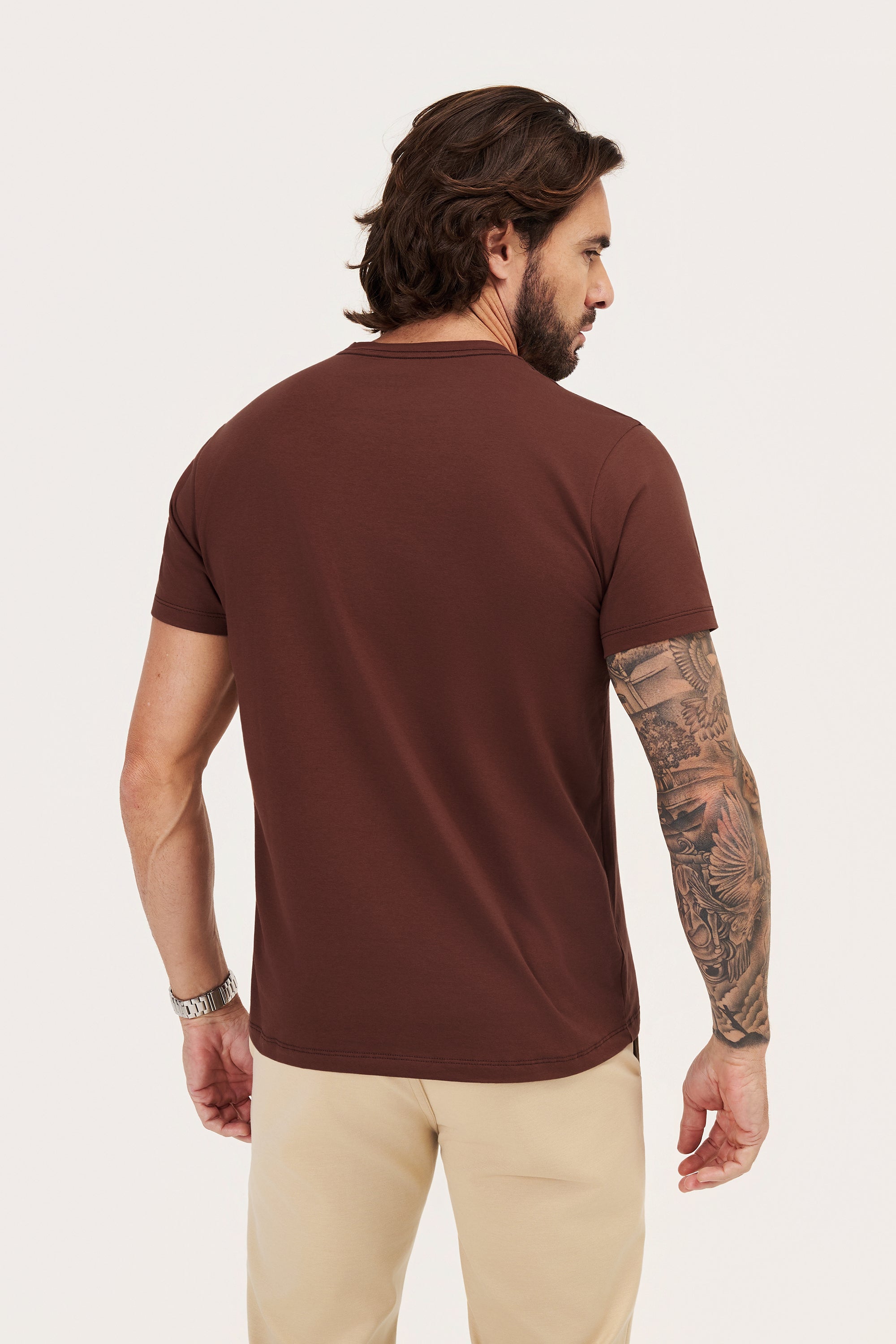 Camiseta Algodão Egípcio - Chocolate