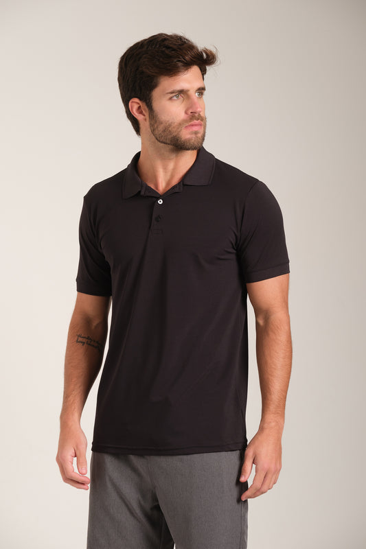 Camisa Polo Flex - Preta