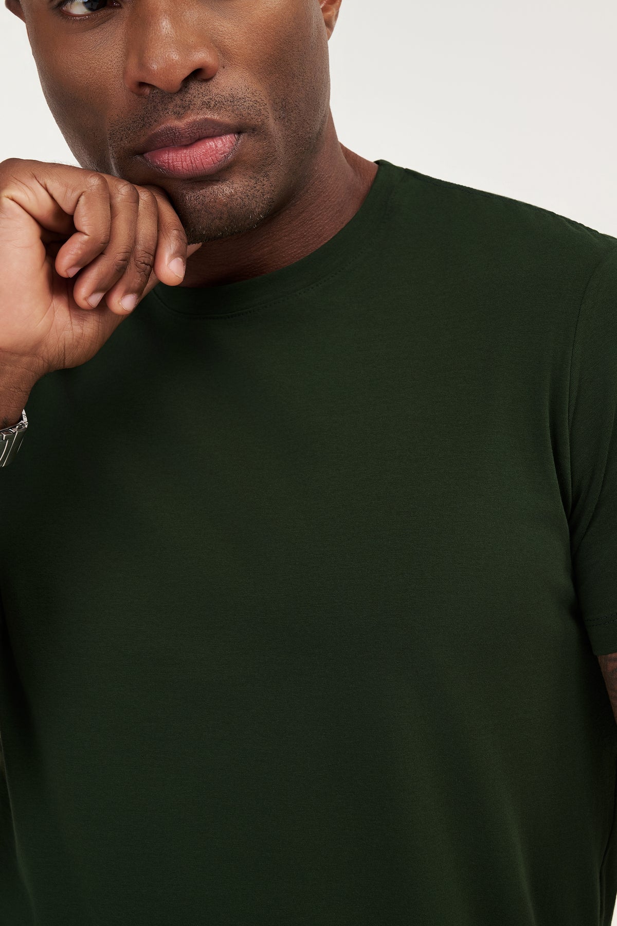 Camiseta Algodão Egípcio - Verde Militar