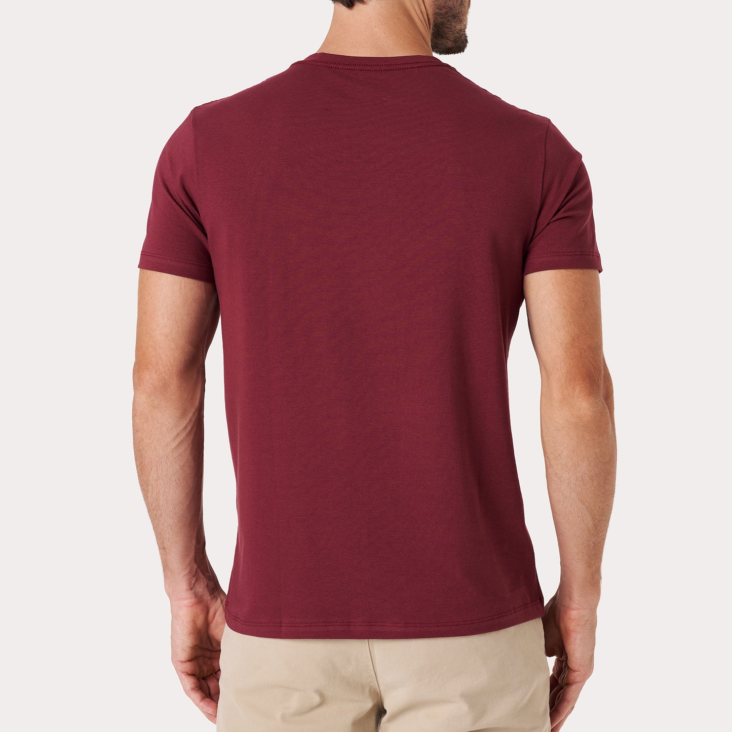 Kit 3 - Camiseta Algodão Egípcio - Branca/Preta/Vinho