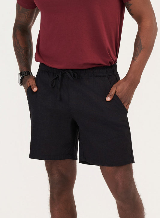 Shorts Linho - Preto | Haag