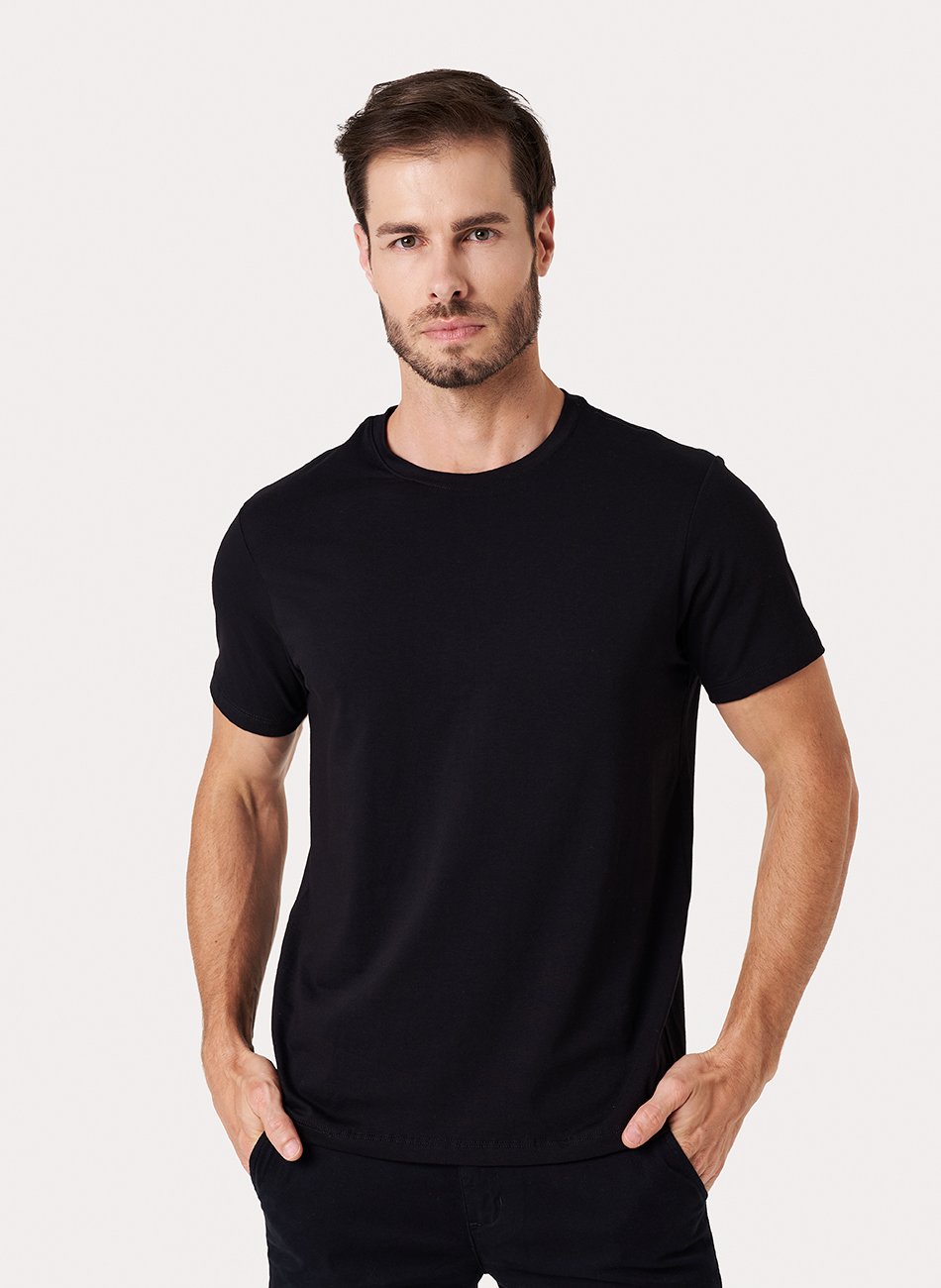 Camiseta Algodão Egípcio - Preta