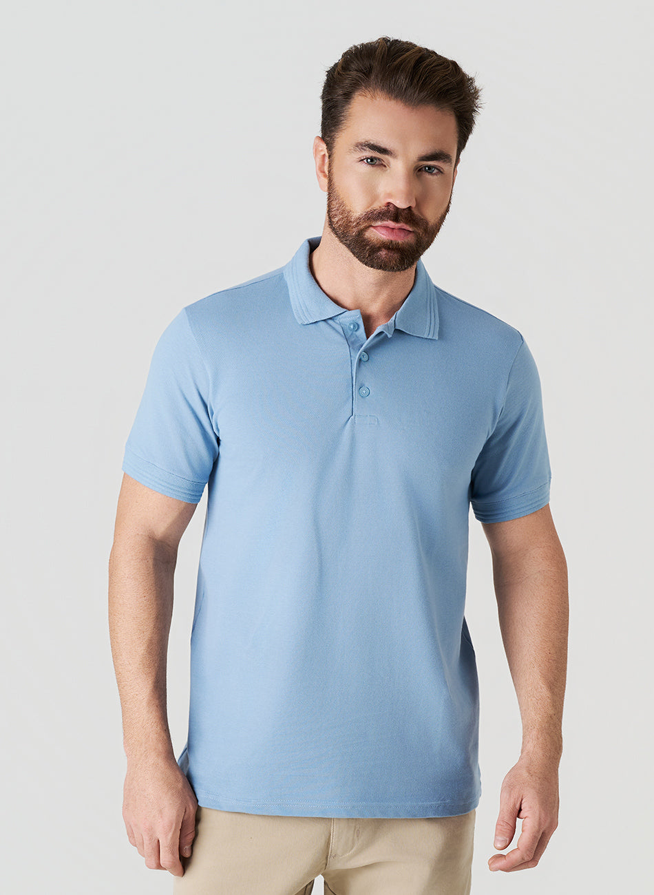 Camisa Polo Confort  Azul Claro