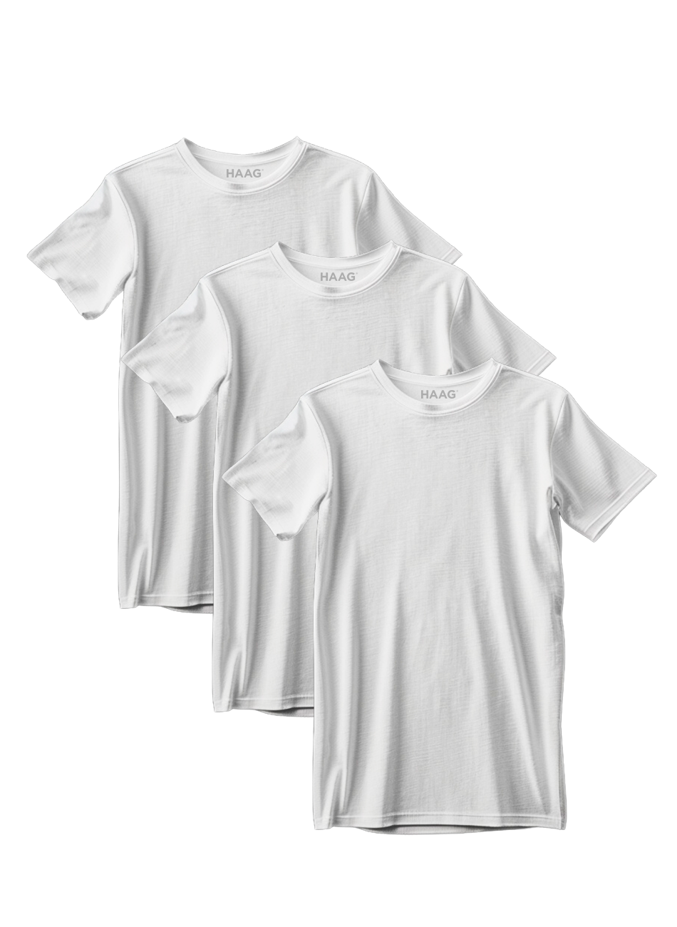 Kit 3 - Camiseta Algodão Egípcio - Branca