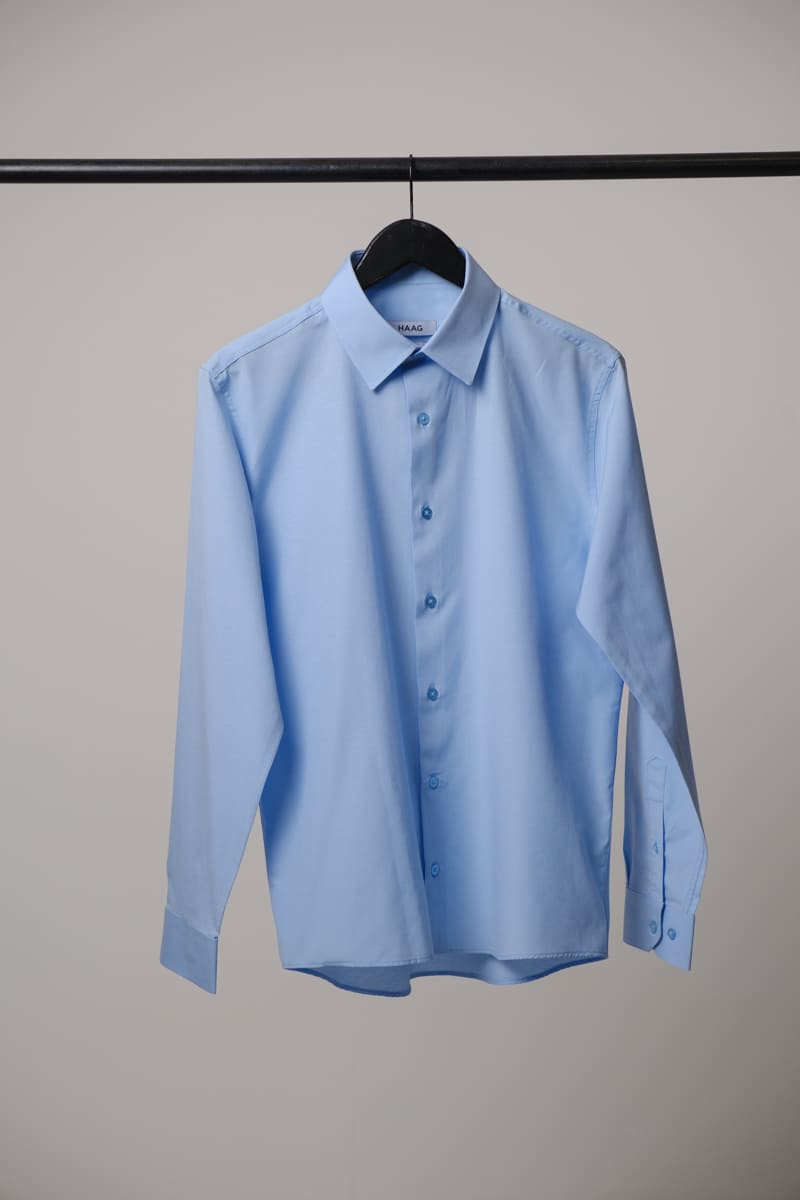 Kit 3 - Camisa Passa Fácil Manga Longa - Azul Claro