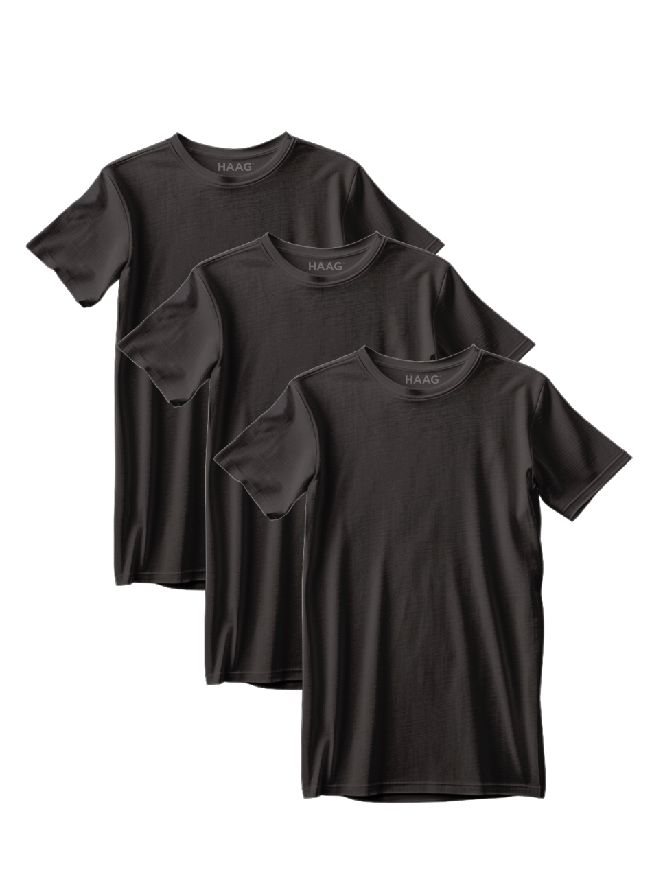 Kit 3 - Camiseta Algodão Egípcio - Preta