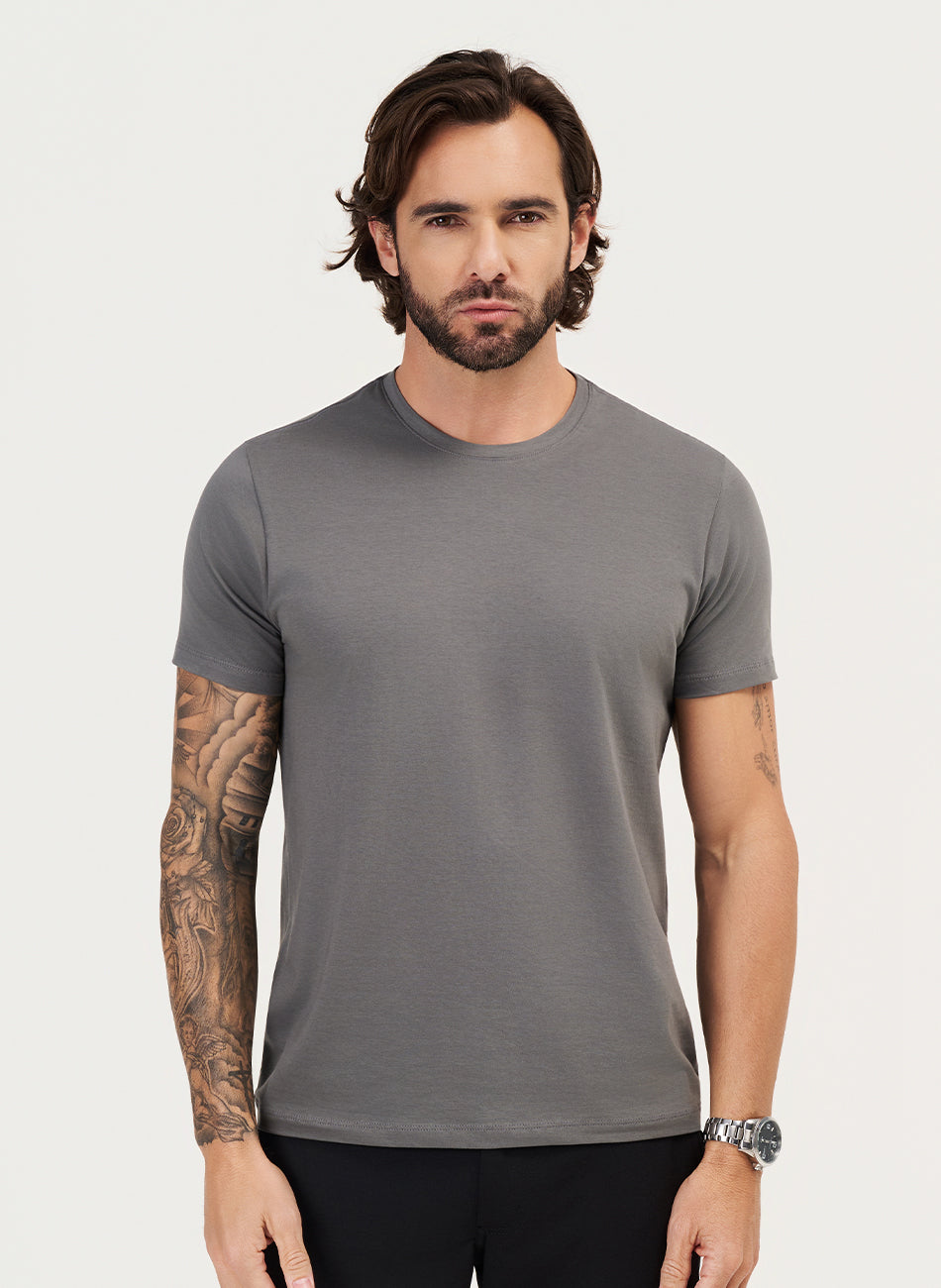 Camiseta Algodão Egípcio - Cinza