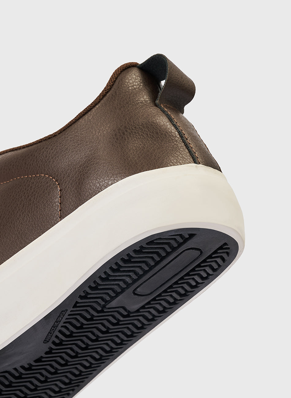 Tênis Urban Slip Couro Ecológico  - Marrom