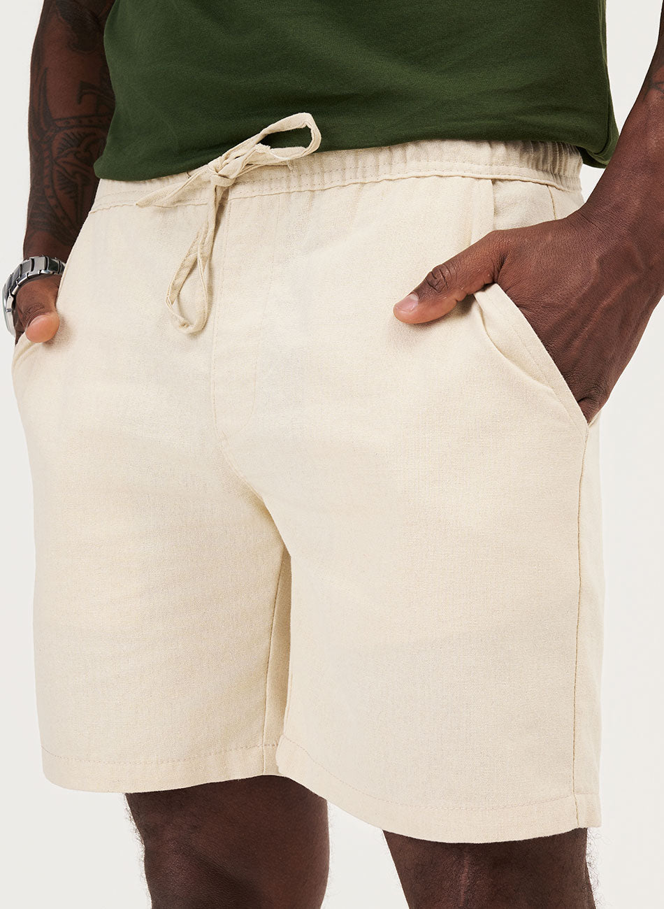 Shorts Linho - Off-white